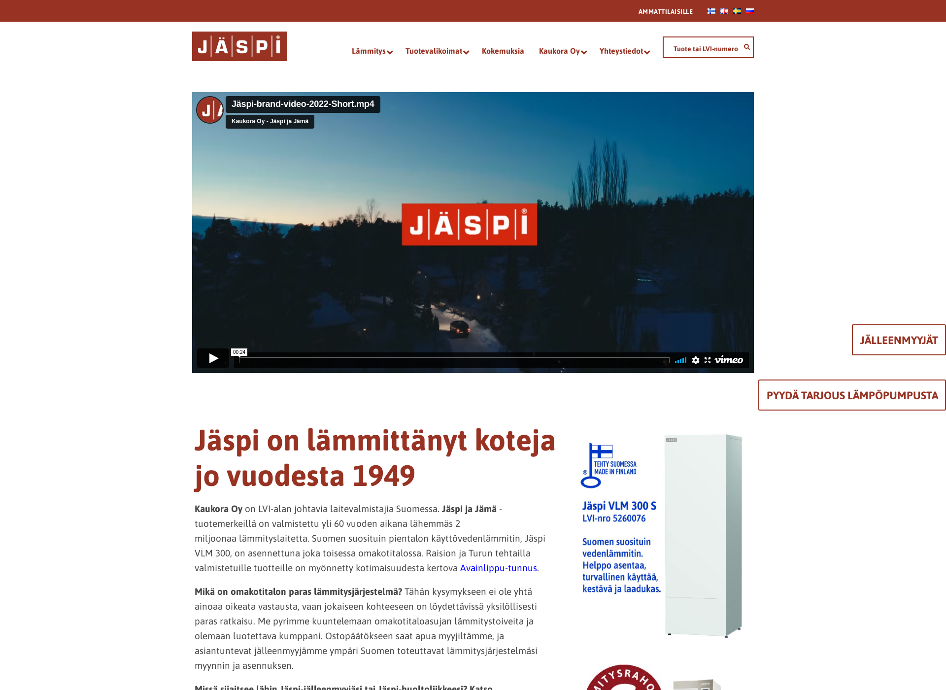 Screenshot for kaukora.fi