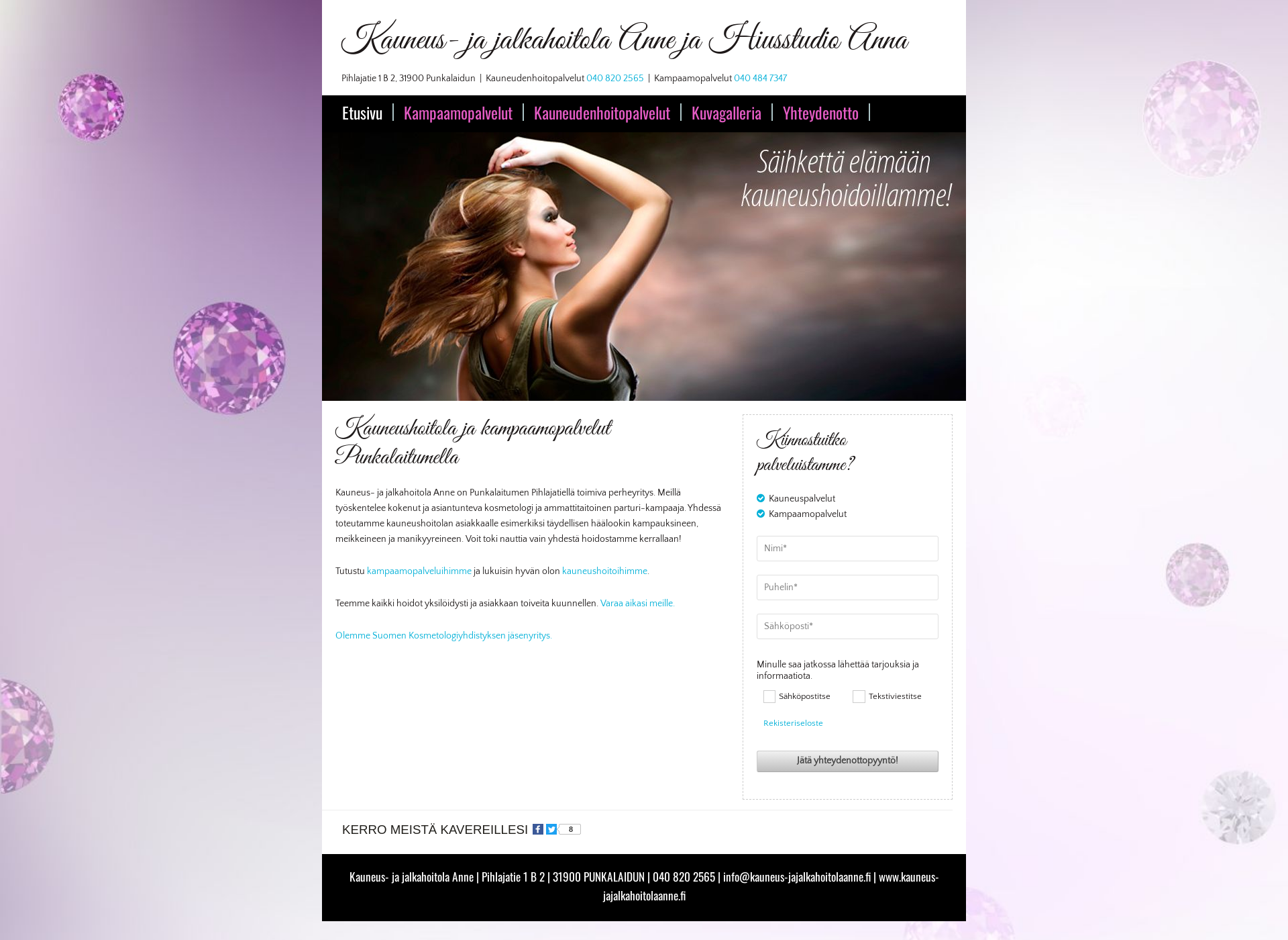 Screenshot for kauneus-jajalkahoitolaanne.fi