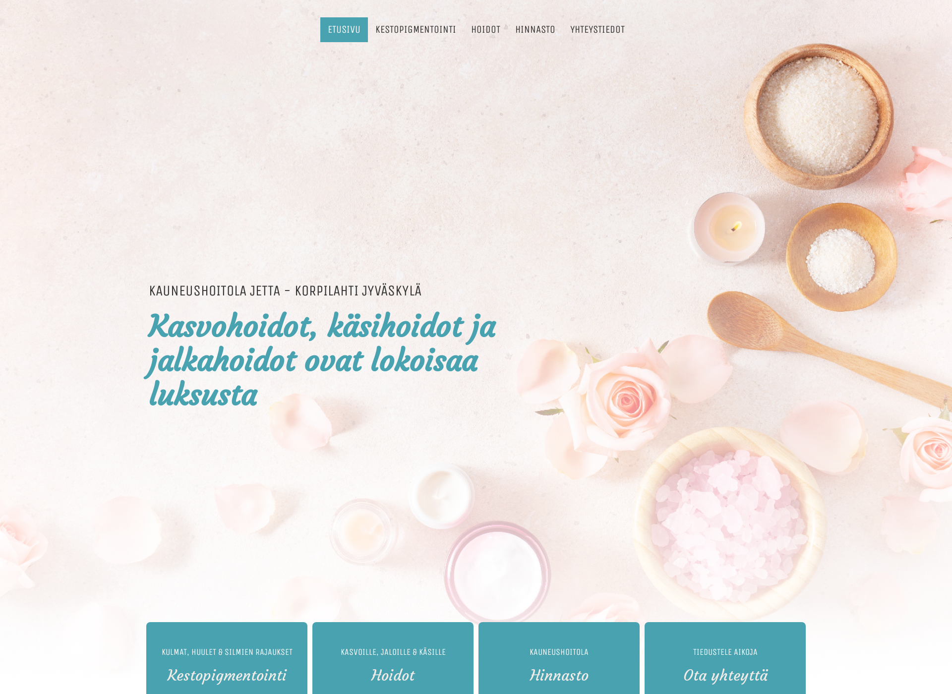 Skärmdump för kauneushoitolajetta.fi