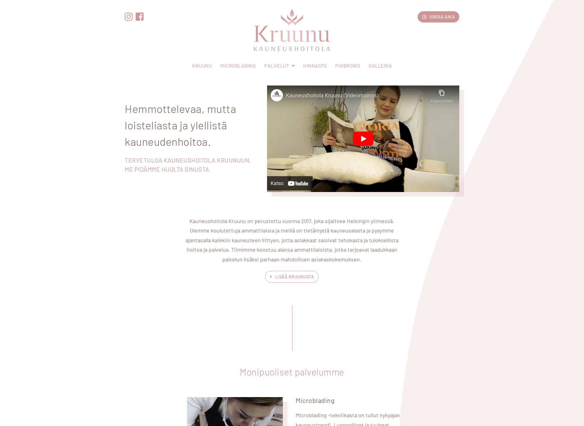 Screenshot for kauneushoitolakruunu.fi
