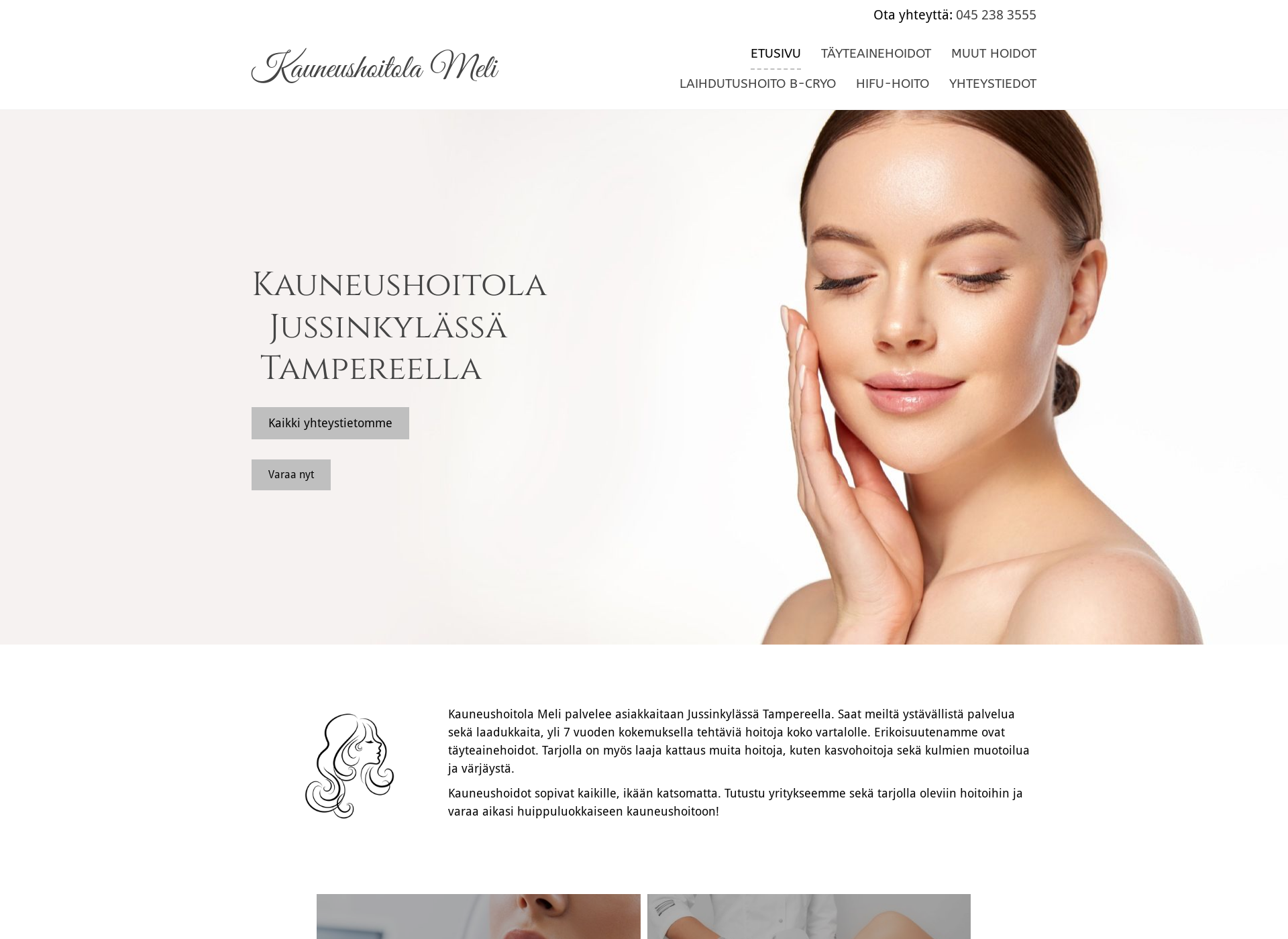 Screenshot for kauneushoitolameli.fi