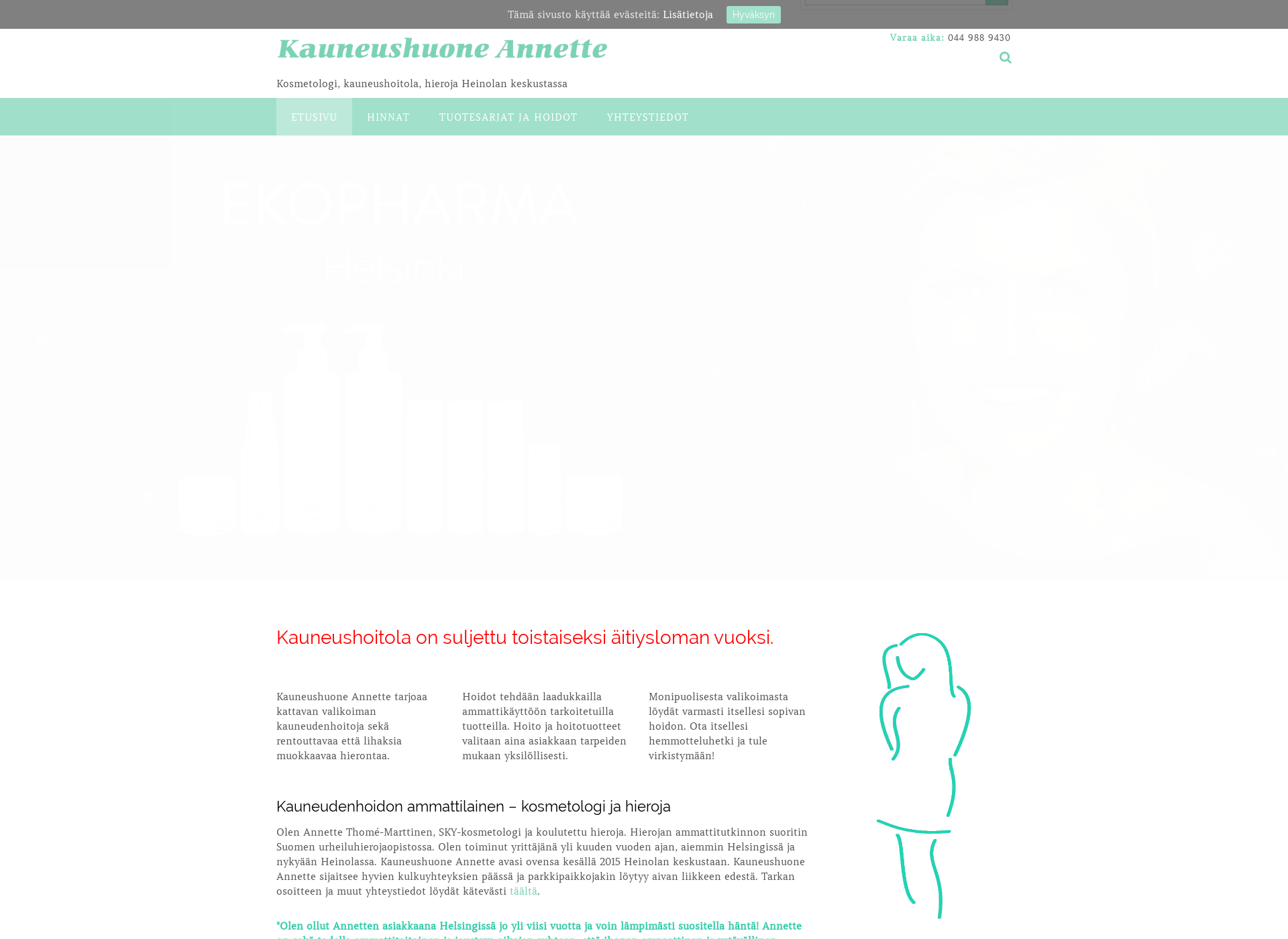 Screenshot for kauneushuoneannette.fi