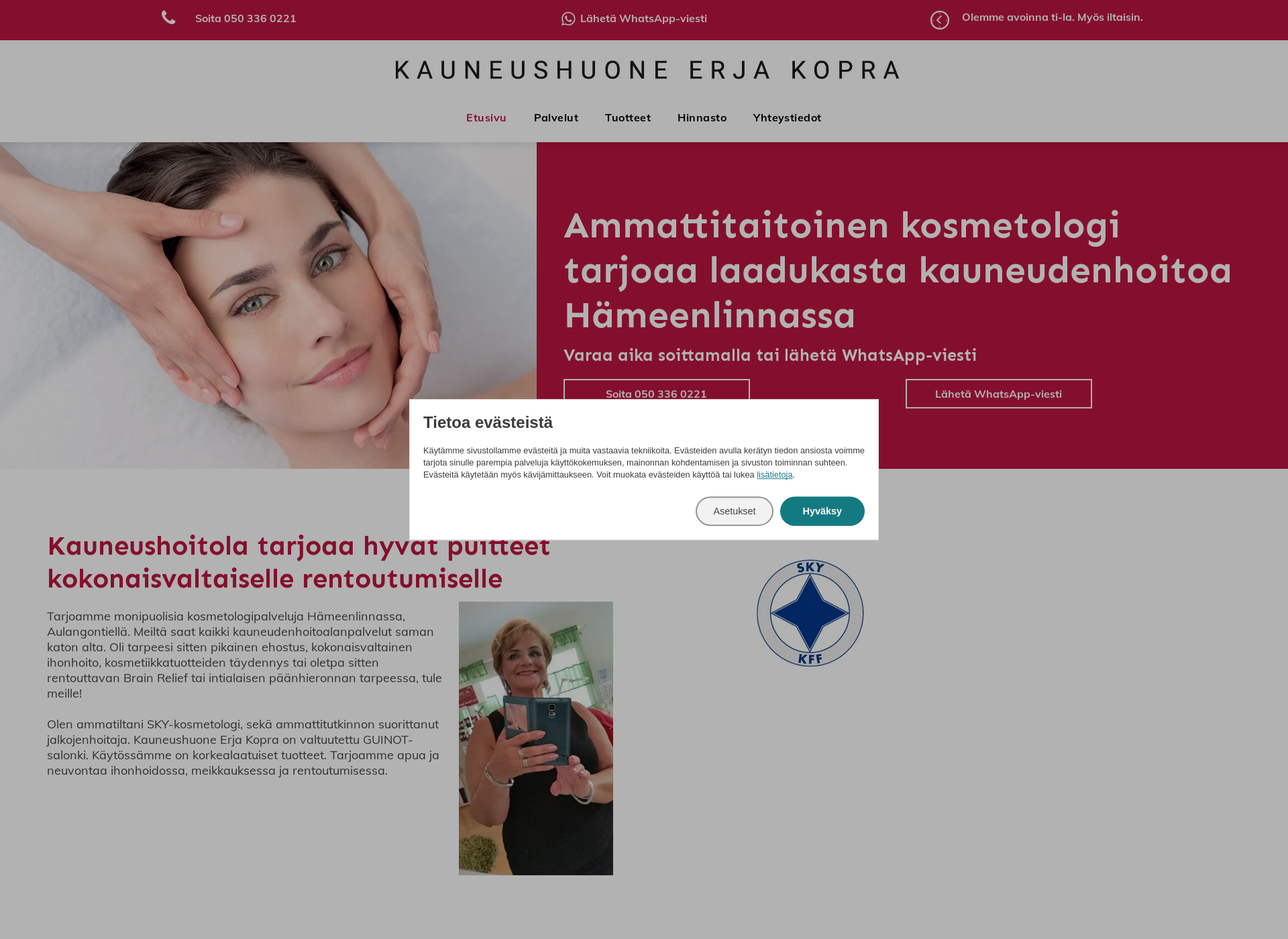 Screenshot for kauneushuonekopra.fi
