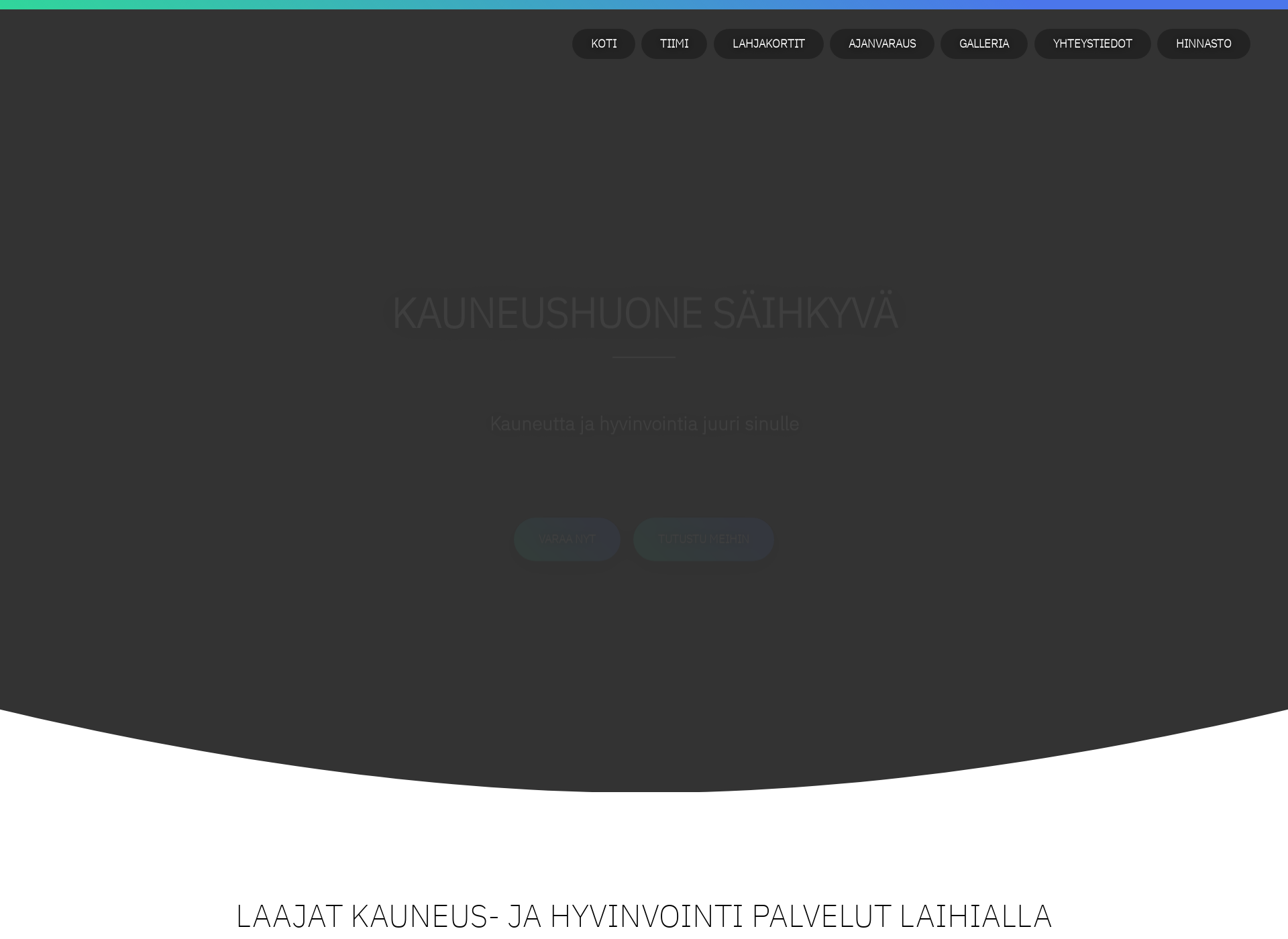 Skärmdump för kauneushuonesaihkyva.fi