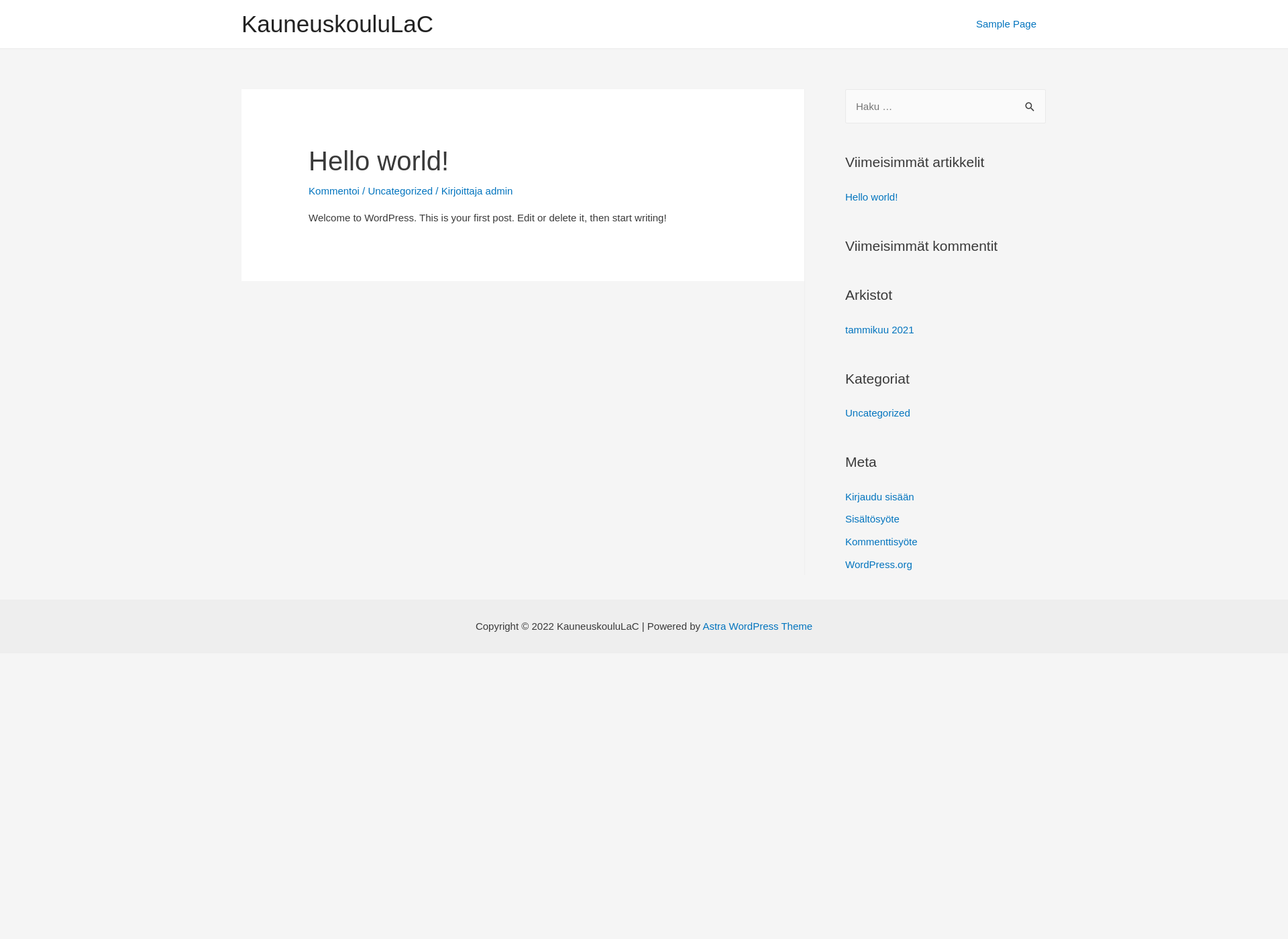 Screenshot for kauneuskoulu.fi