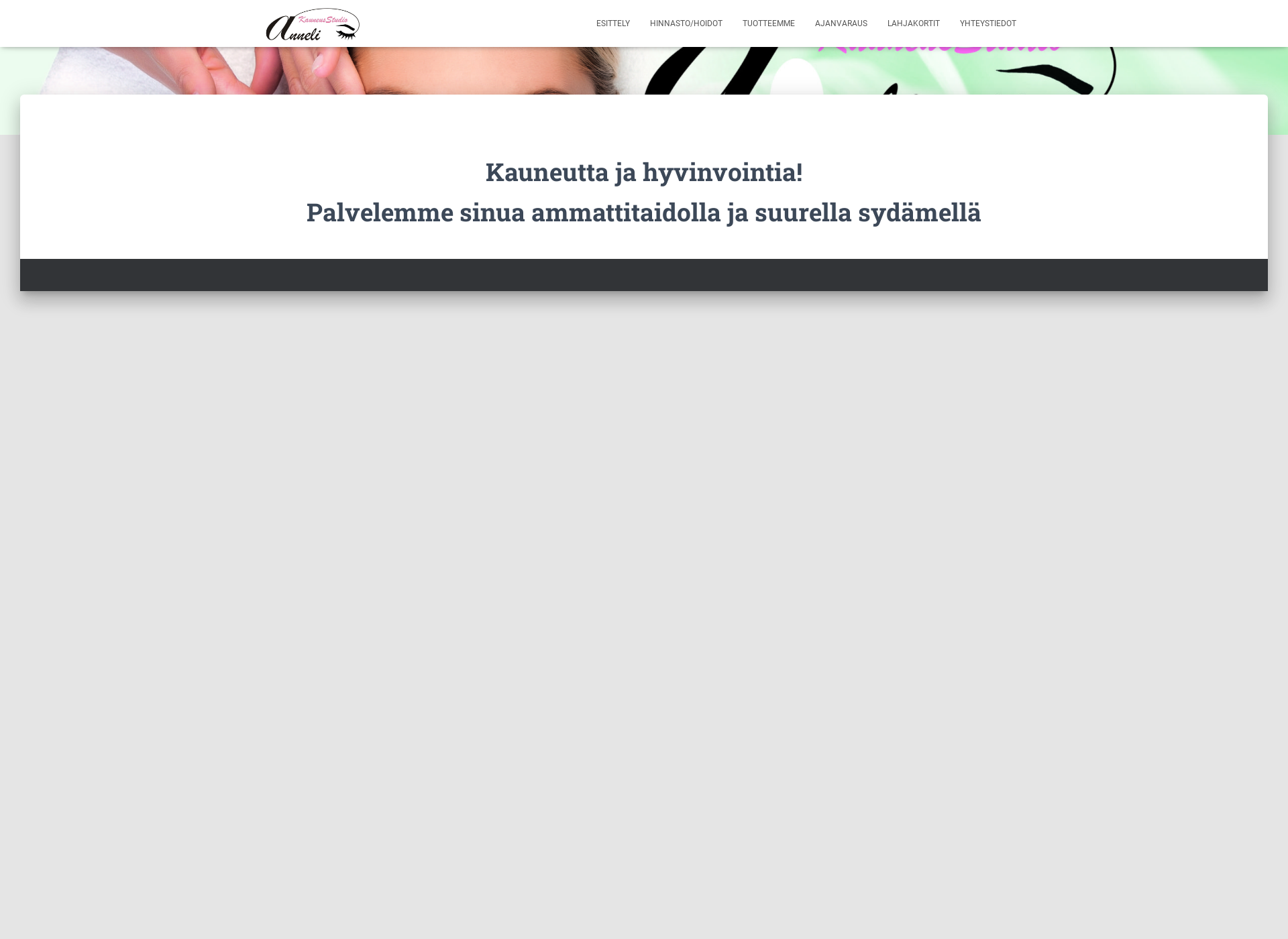 Skärmdump för kauneusstudioanneli.fi