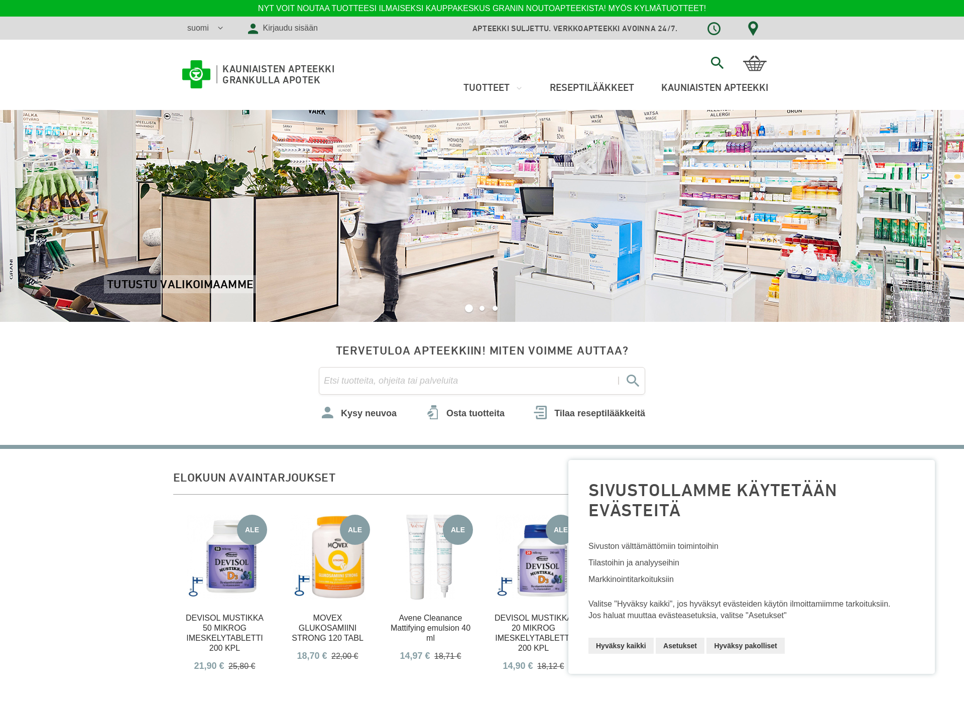 Screenshot for kauniaistenapteekki.fi
