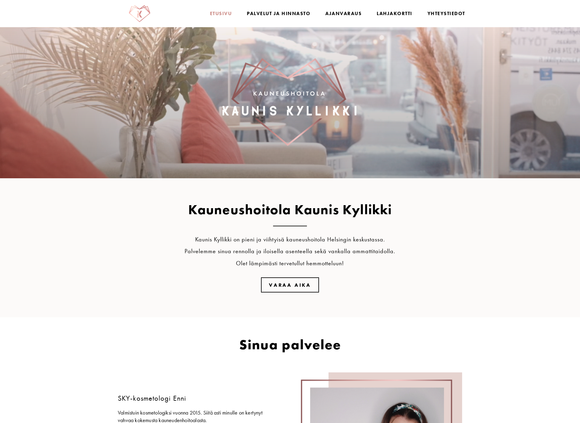 Screenshot for kauniskyllikki.fi