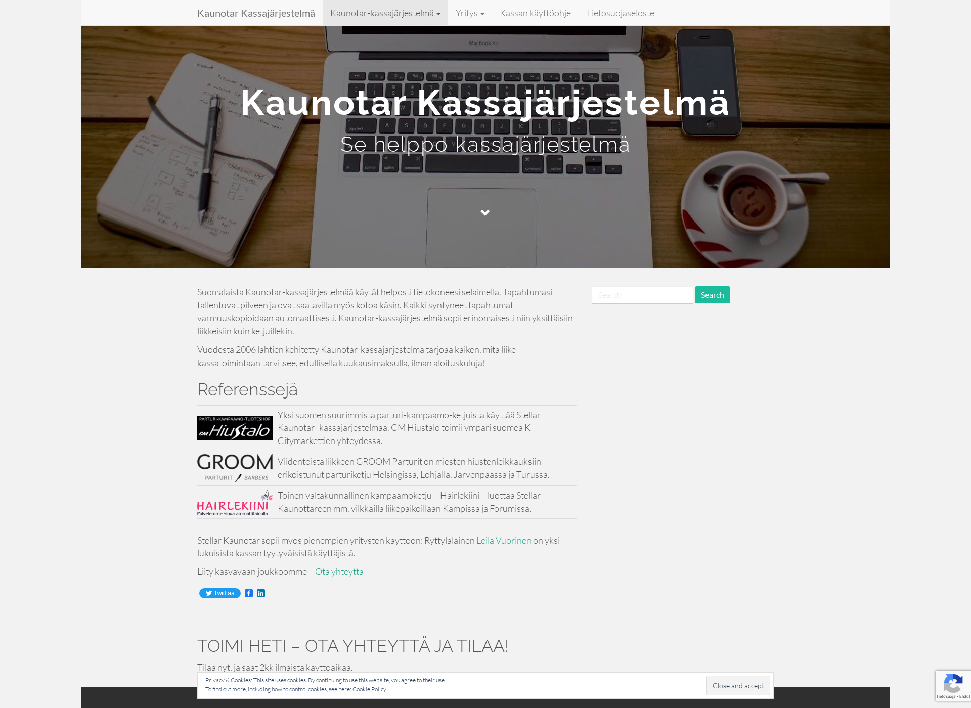 Screenshot for kaunotar.fi