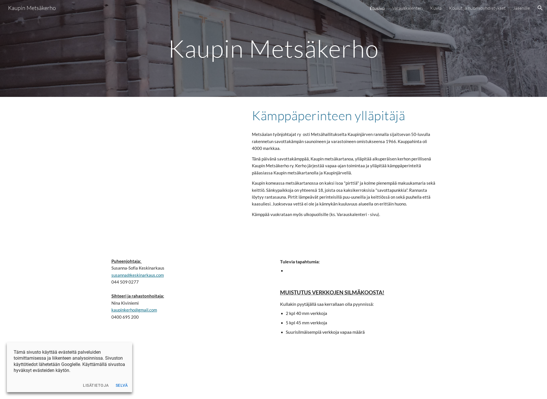 Screenshot for kaupinmetsakerho.fi