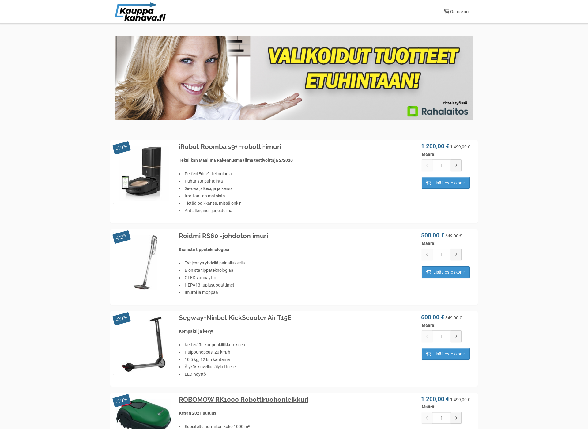 Screenshot for kauppakanava.fi