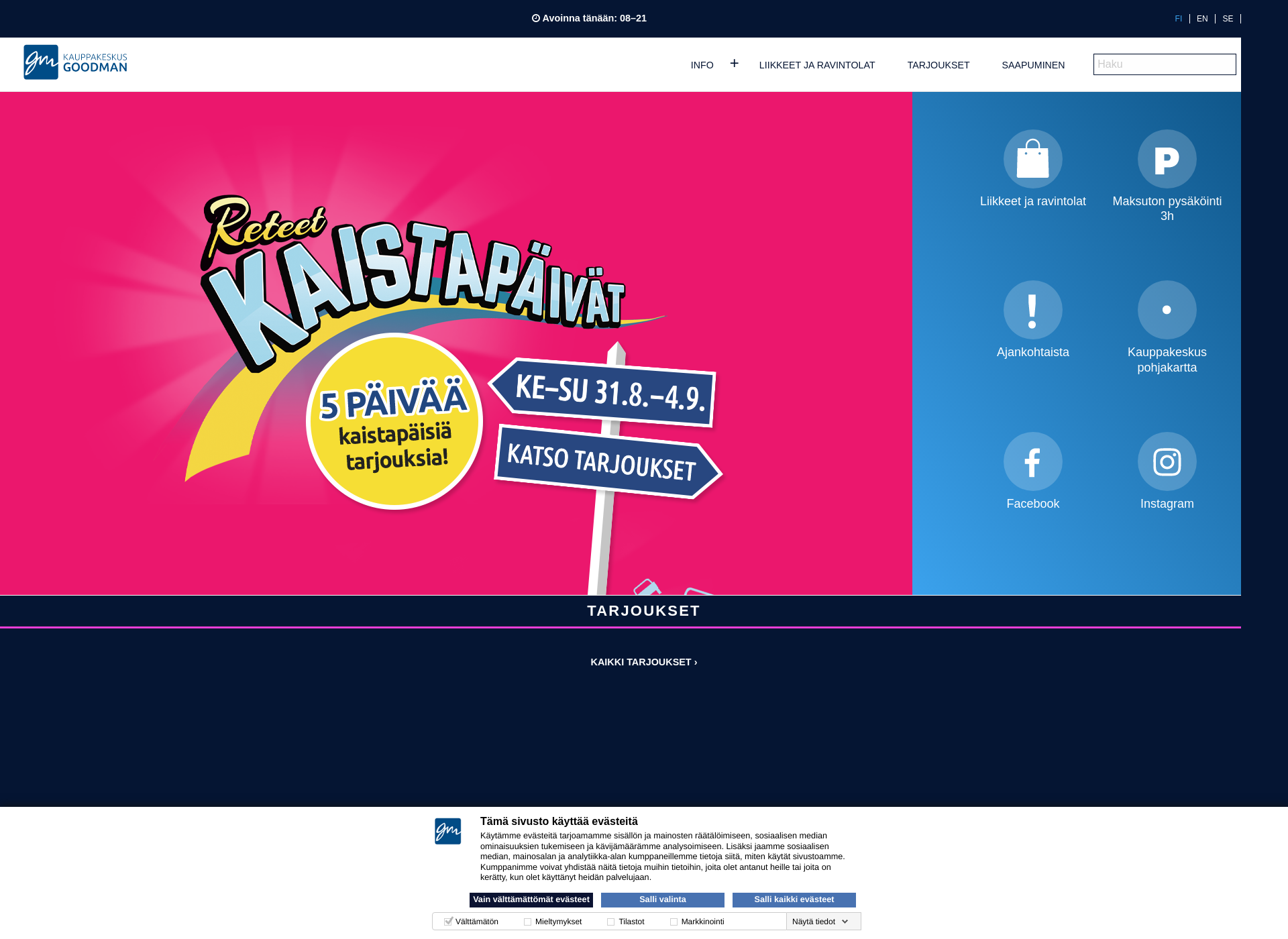 Screenshot for kauppakeskusgoodman.fi