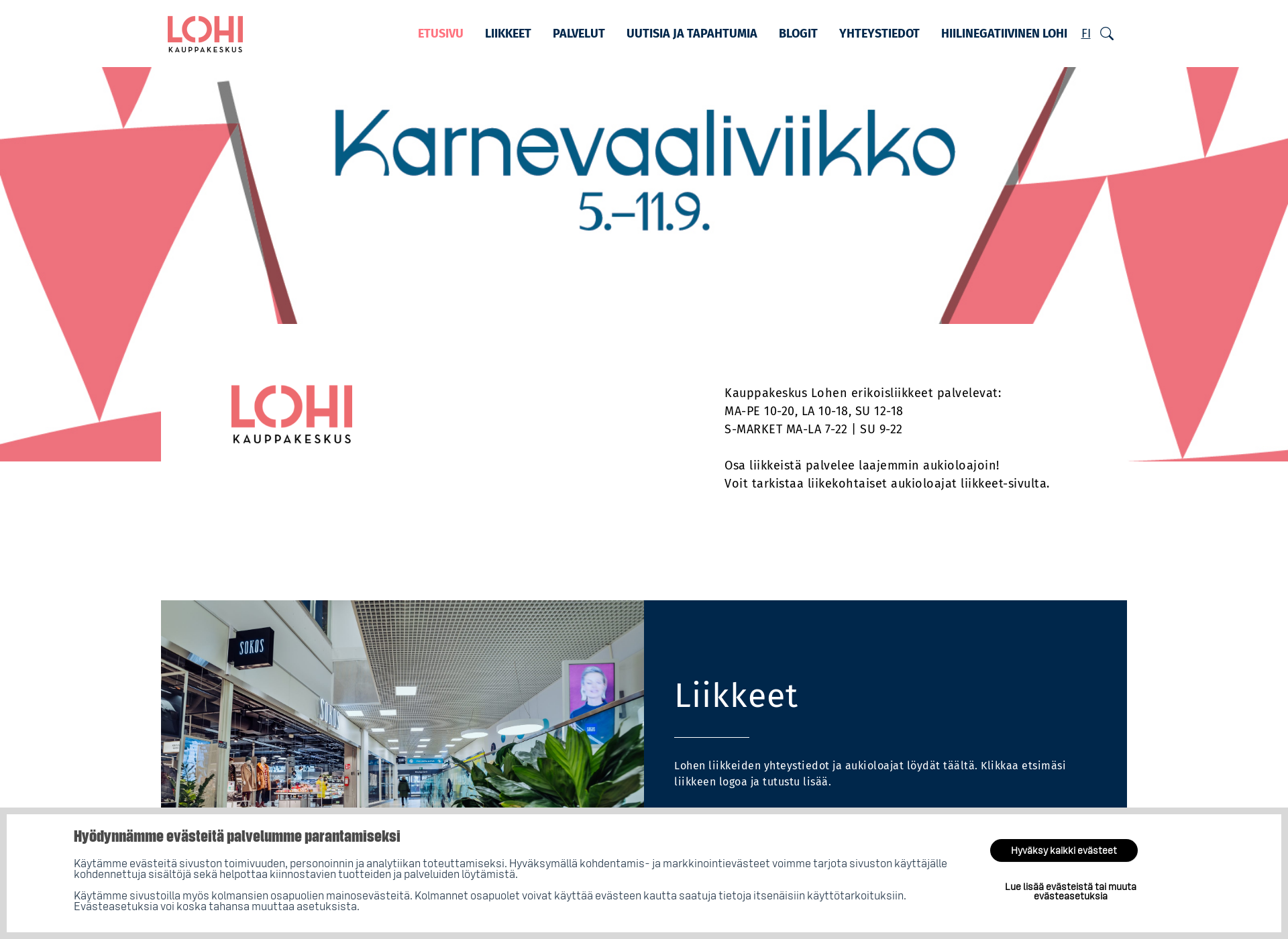 Screenshot for kauppakeskuslohi.fi