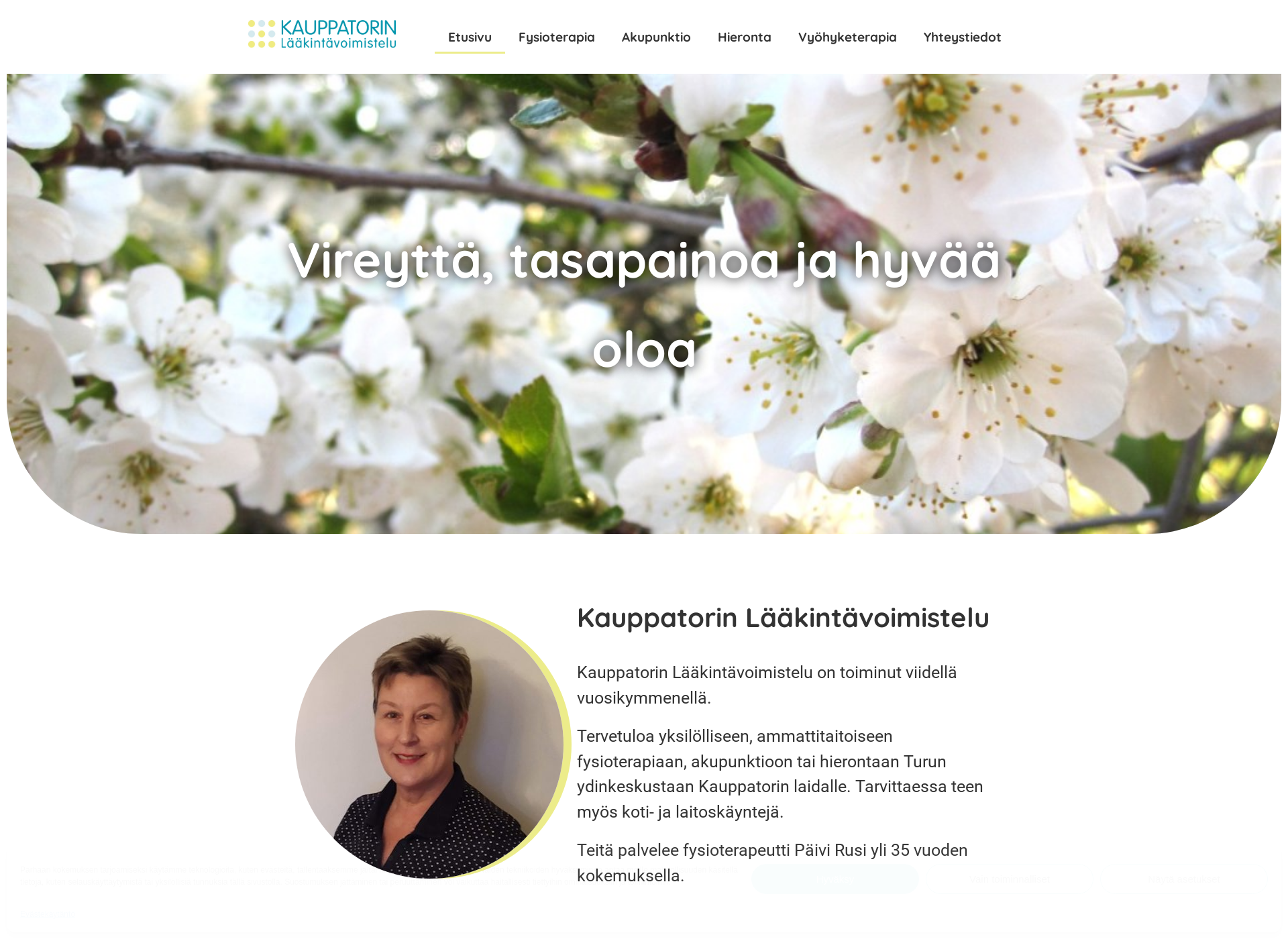 Skärmdump för kauppatorinlaakintavoimistelu.fi
