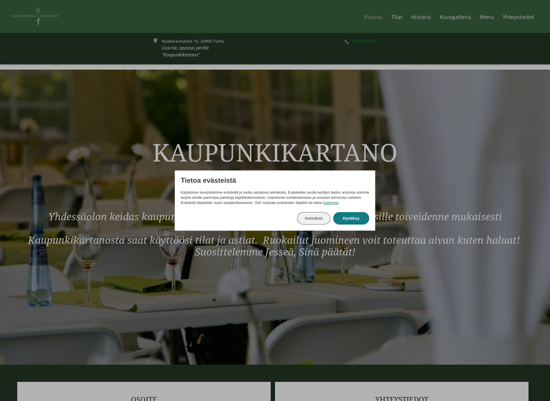 Screenshot for kaupunkikartano.fi