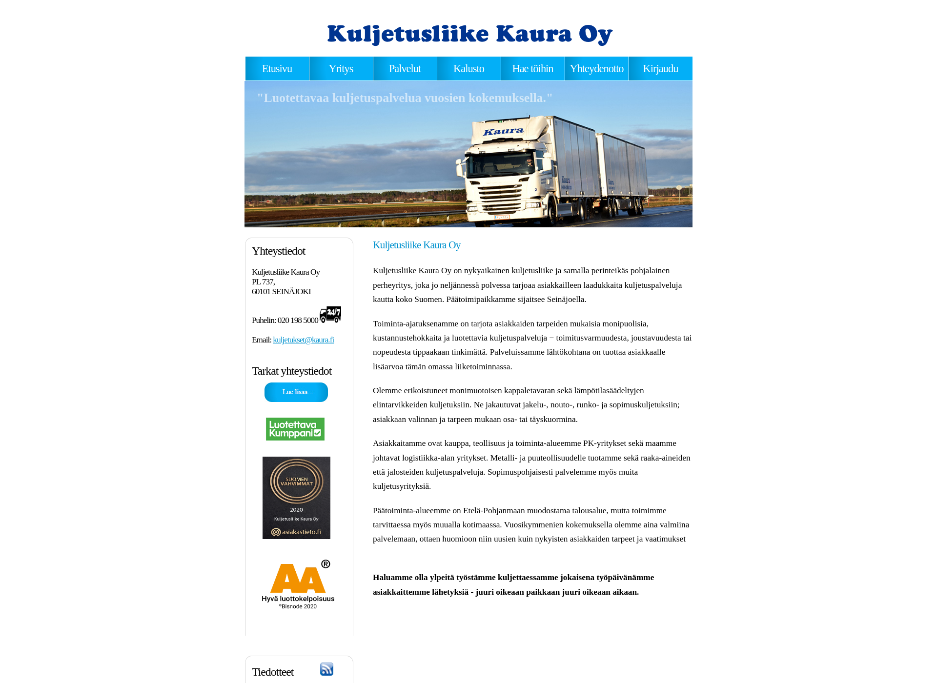 Screenshot for kaura.fi