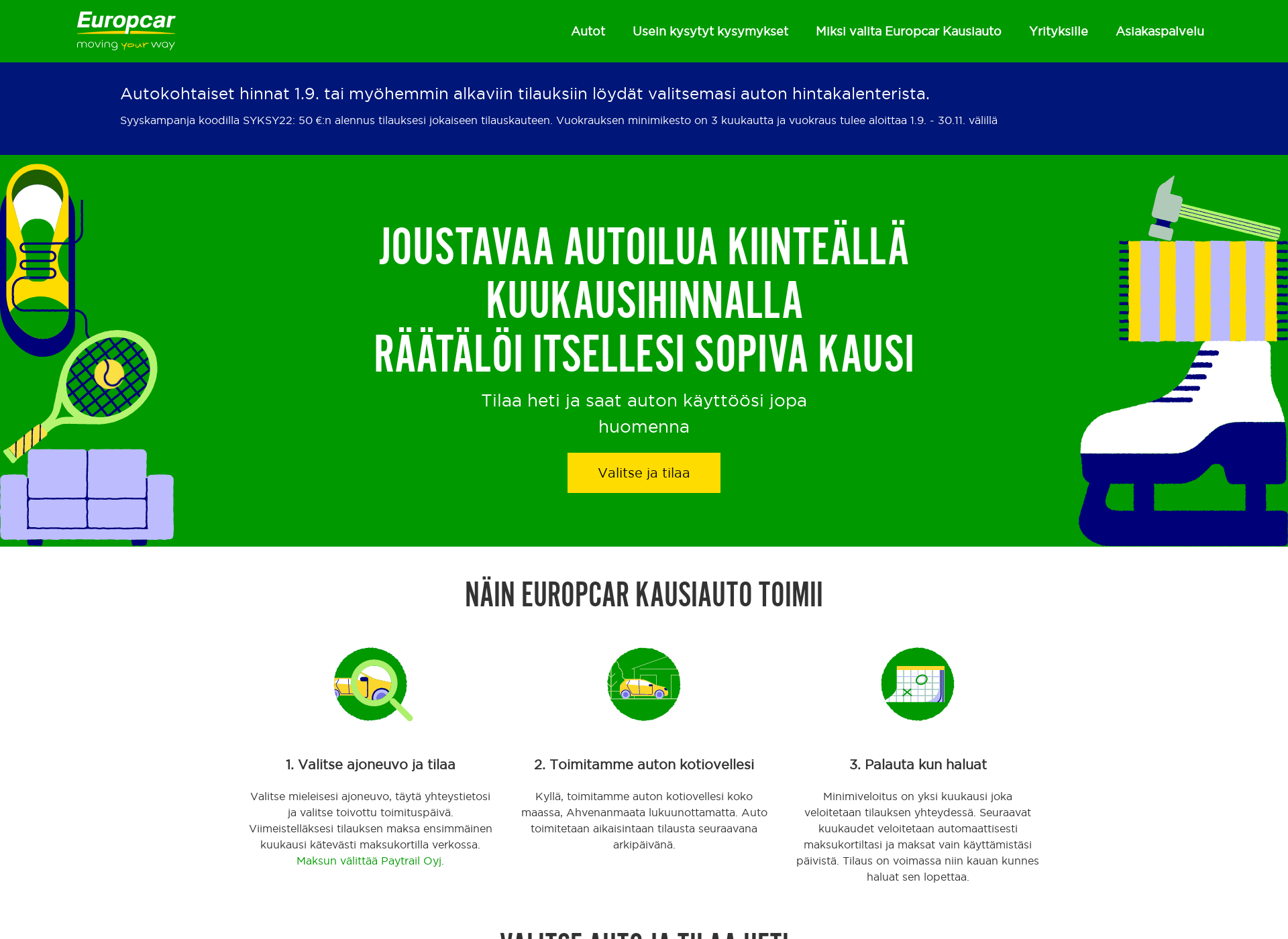 Screenshot for kausiauto.fi