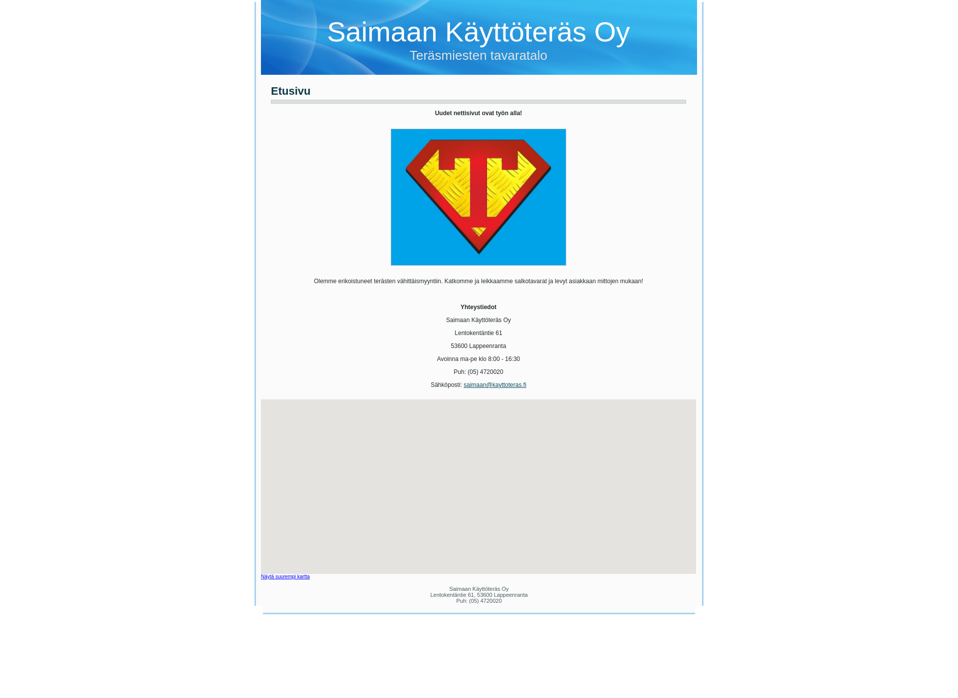 Skärmdump för kayttoteras.fi