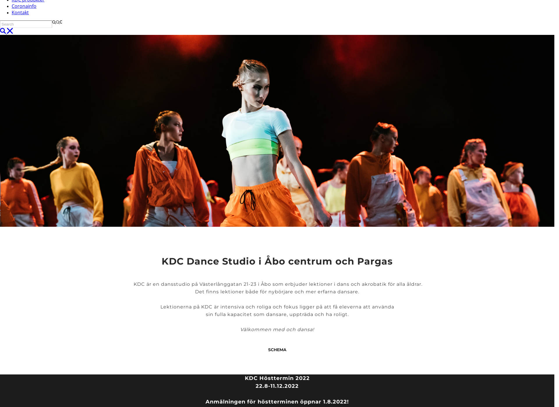 Skärmdump för kdc.fi