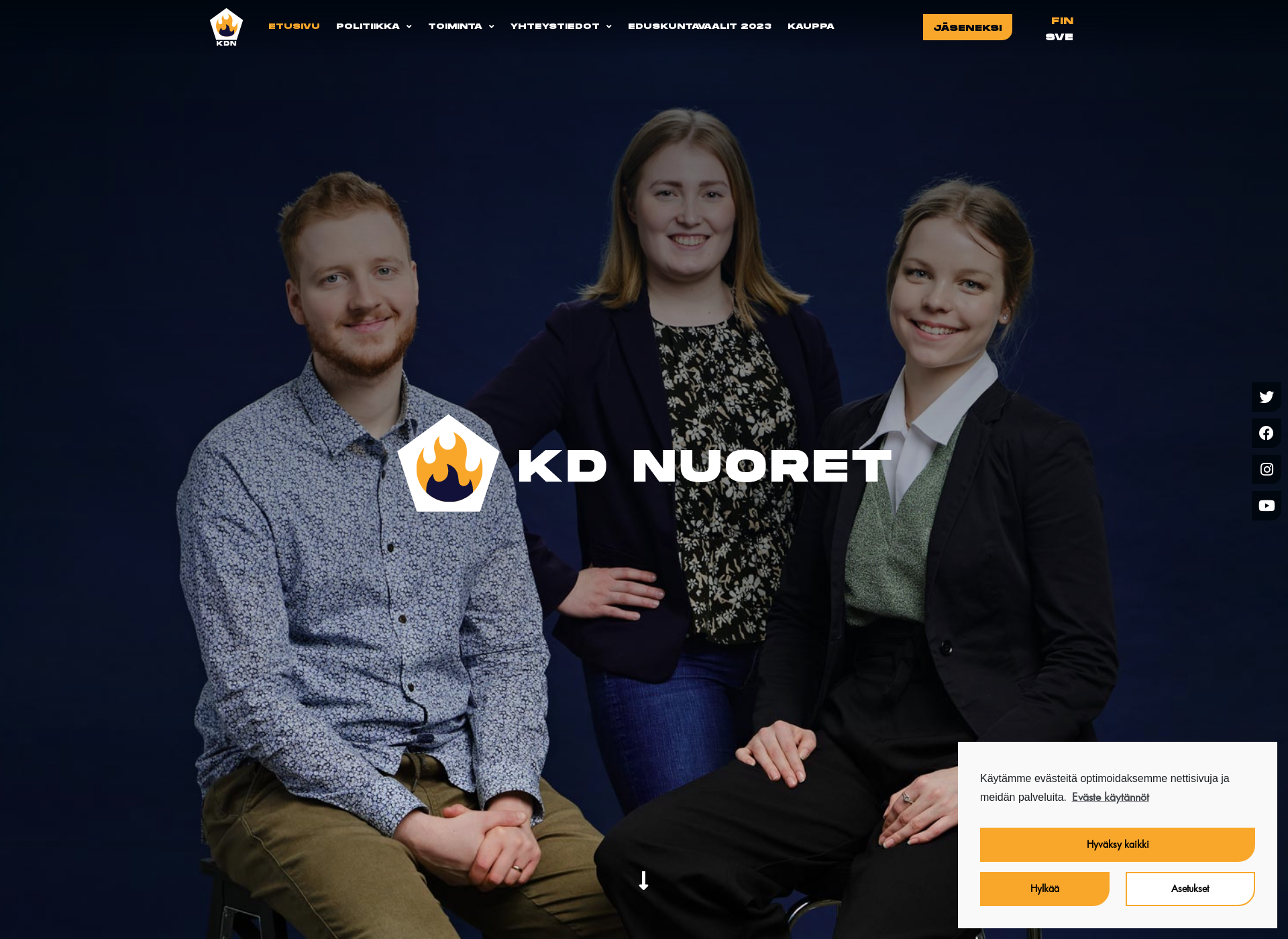 Screenshot for kdnuoret.fi