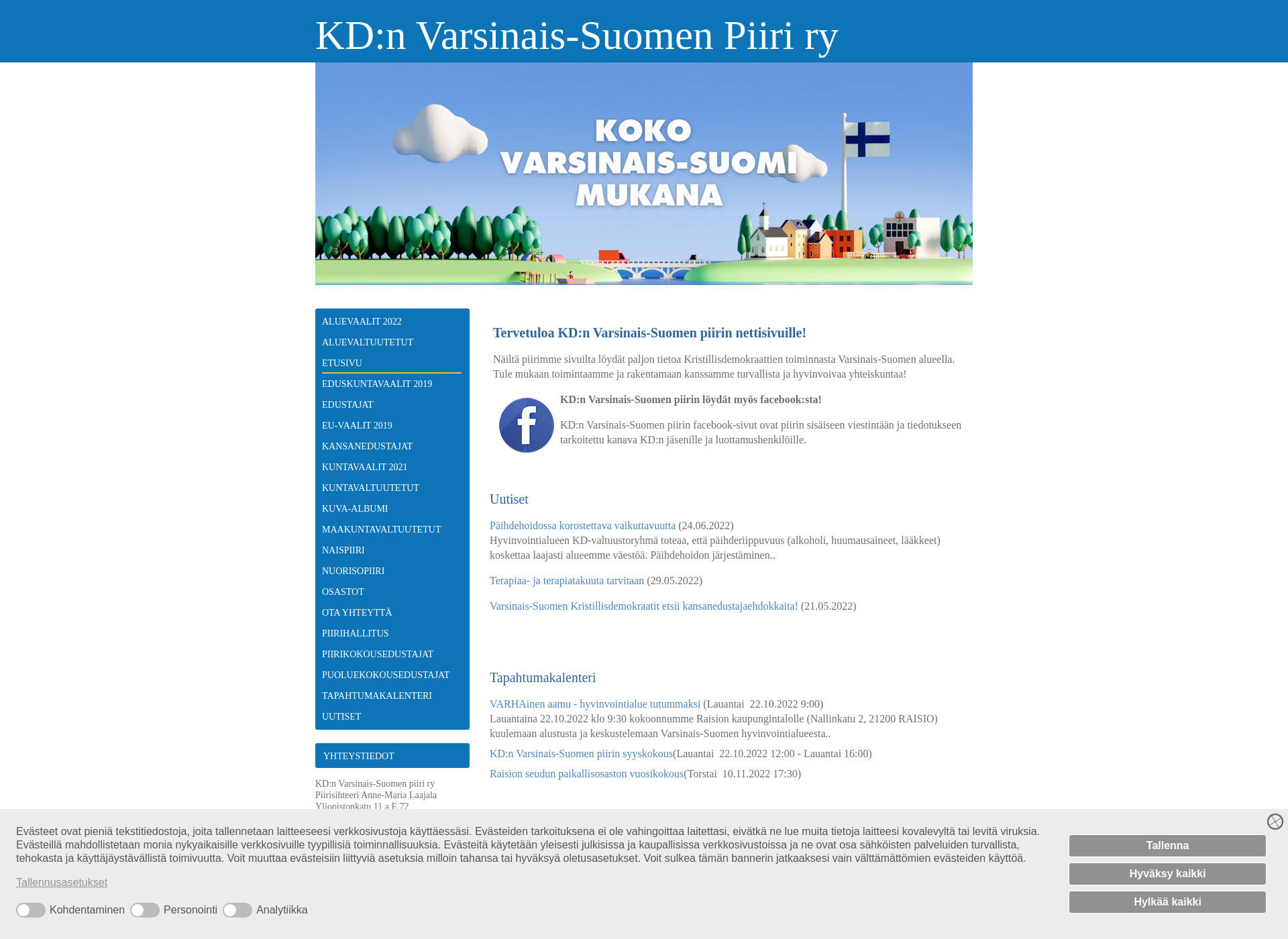 Screenshot for kdvarsinais-suomi.fi