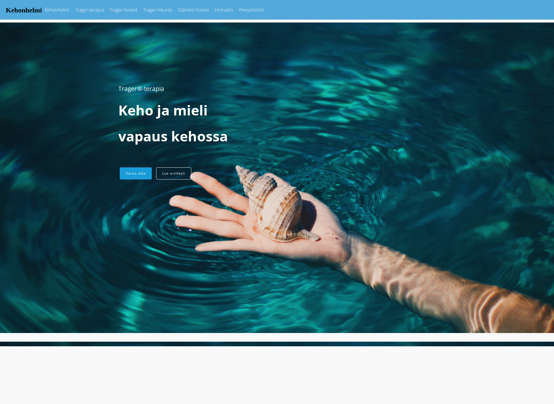 Skärmdump för kehonhelmi.fi