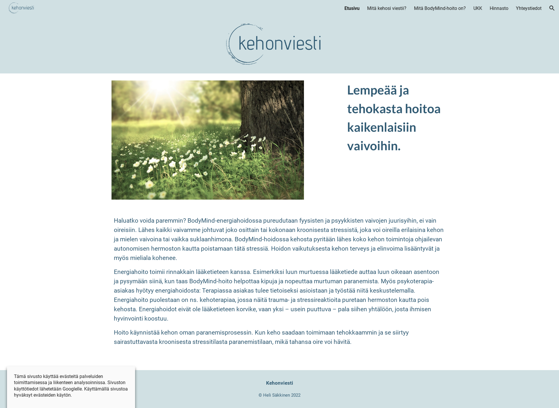 Screenshot for kehonviesti.fi