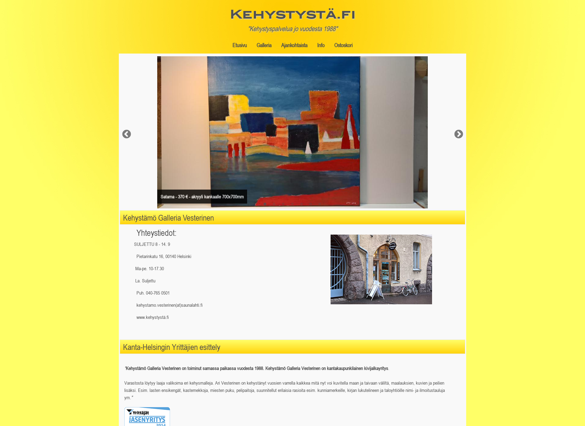 Screenshot for kehystysta.fi