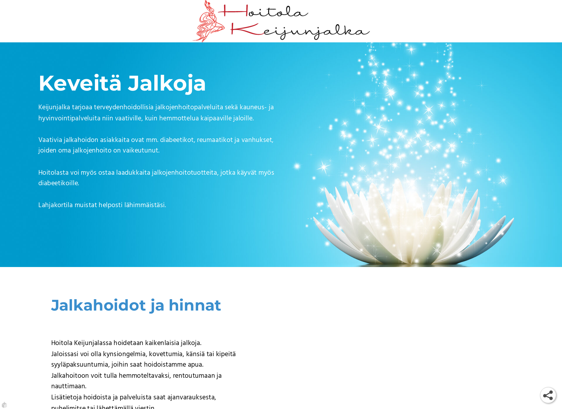 Näyttökuva keijunjalka.fi