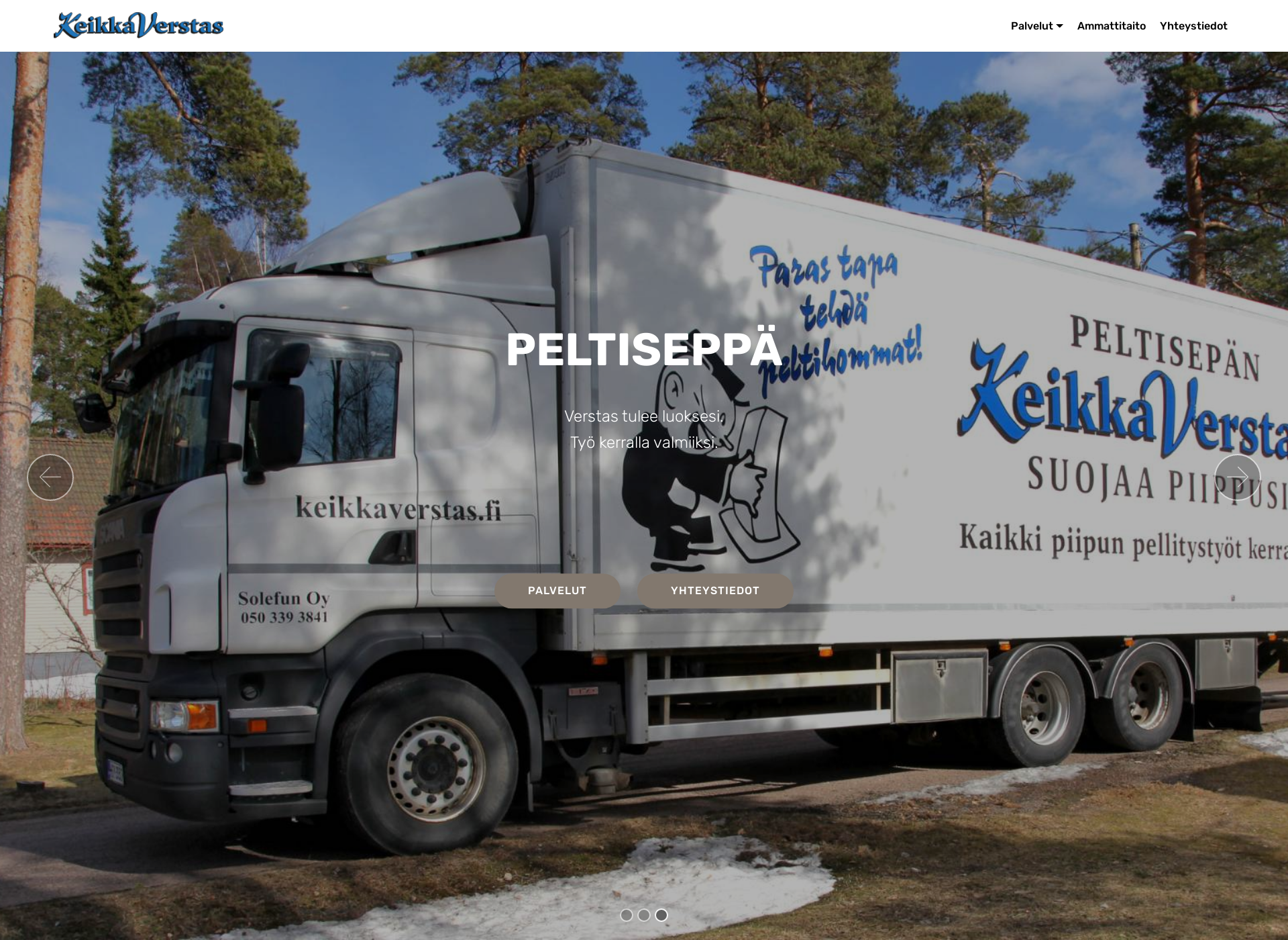 Skärmdump för keikkaverstas.fi