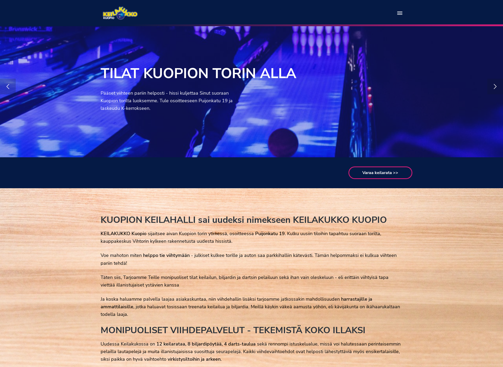 Screenshot for keilakukkokuopio.fi