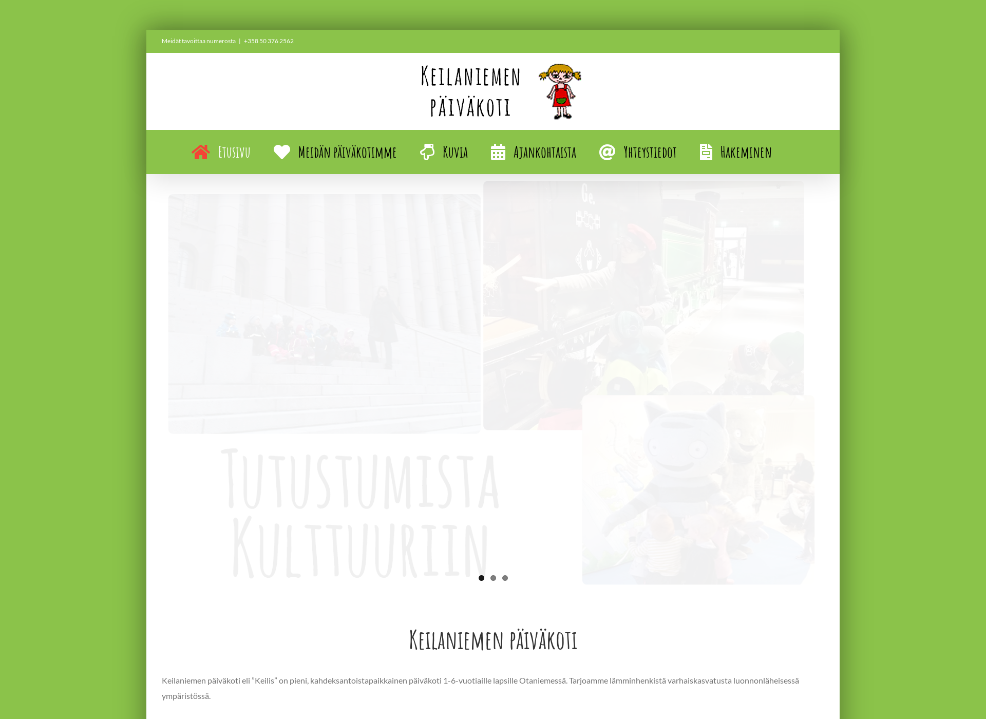 Screenshot for keilaniemenpaivakoti.fi