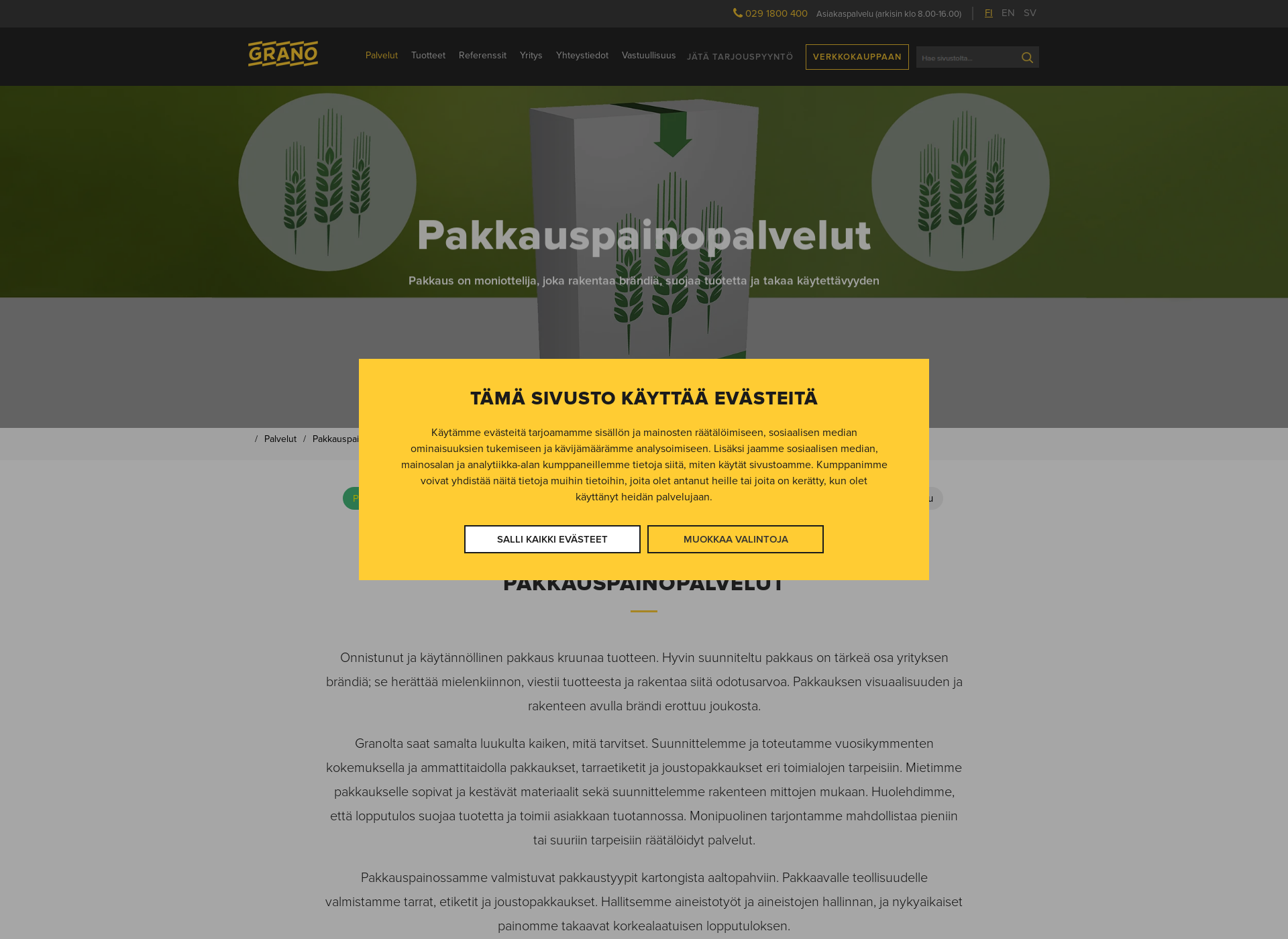 Skärmdump för keili.fi