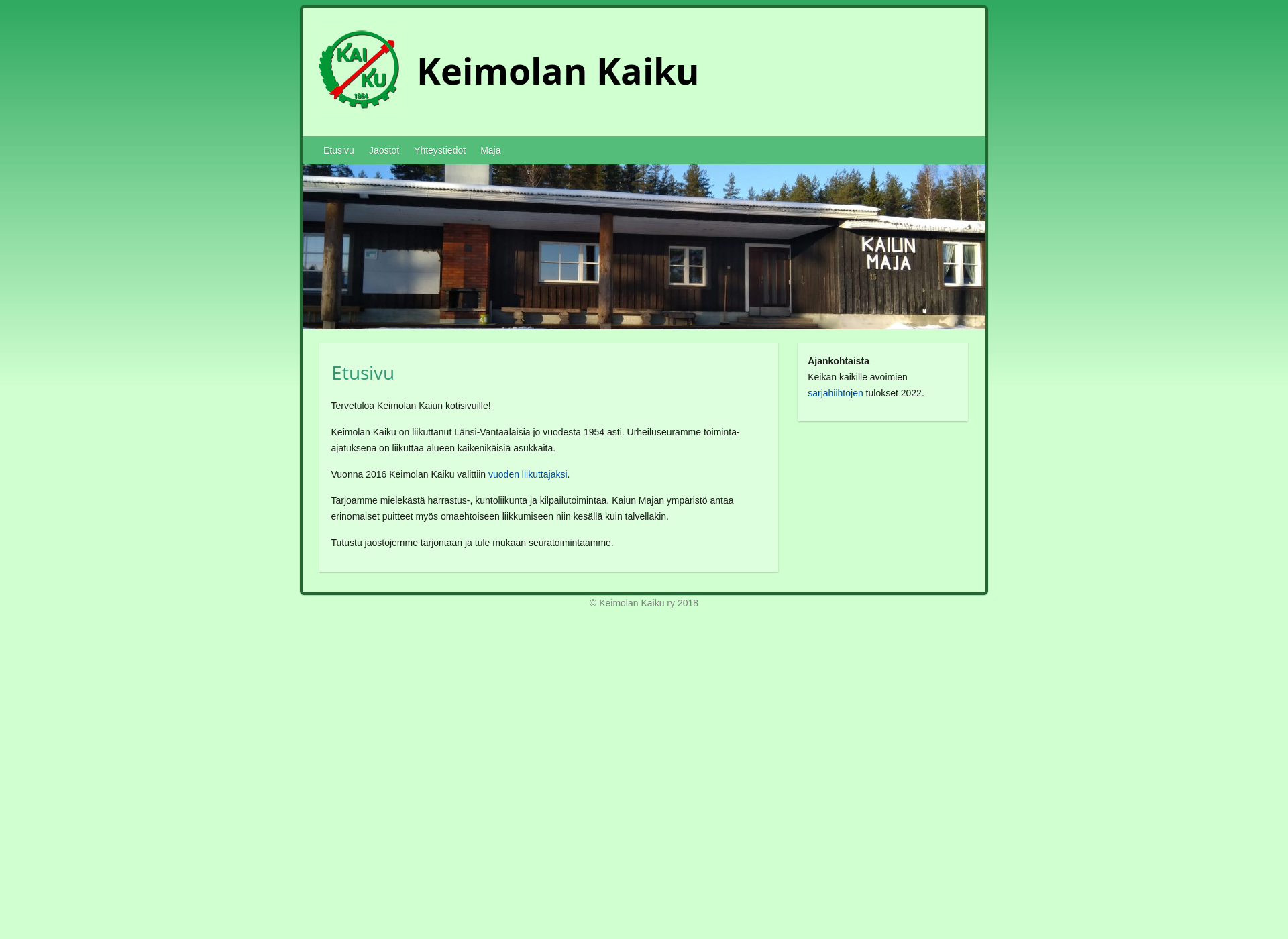 Skärmdump för keimolankaiku.fi