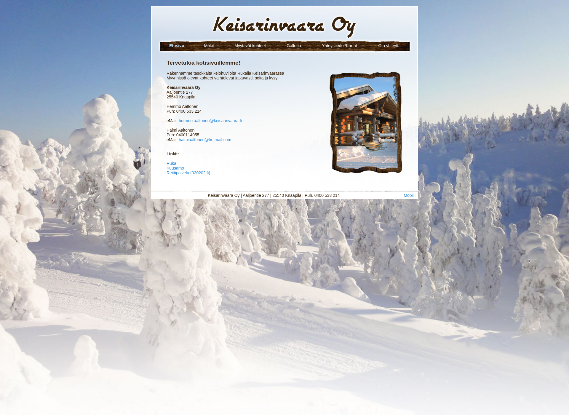 Screenshot for keisarinvaara.fi