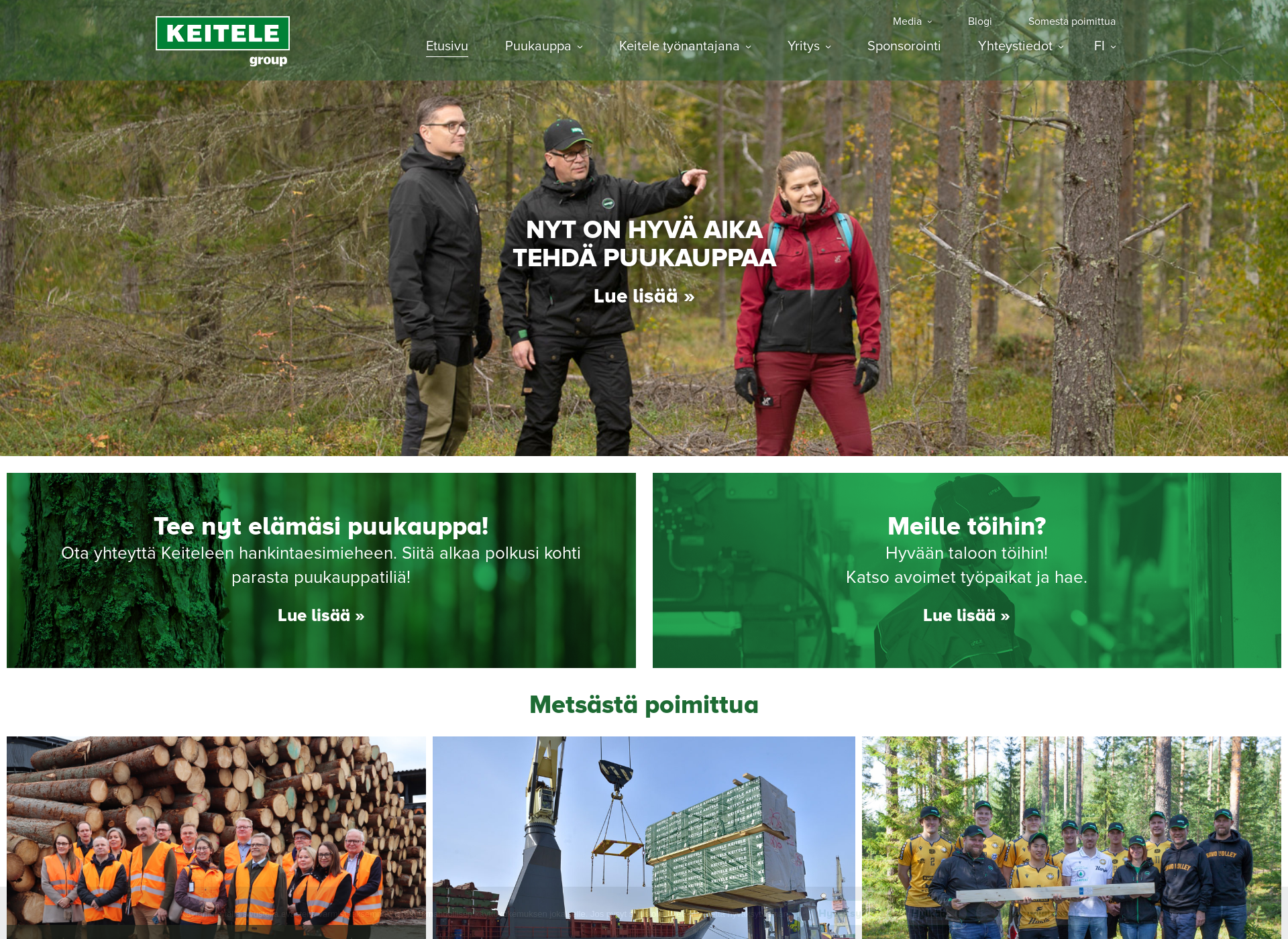 Screenshot for keitelegroup.fi