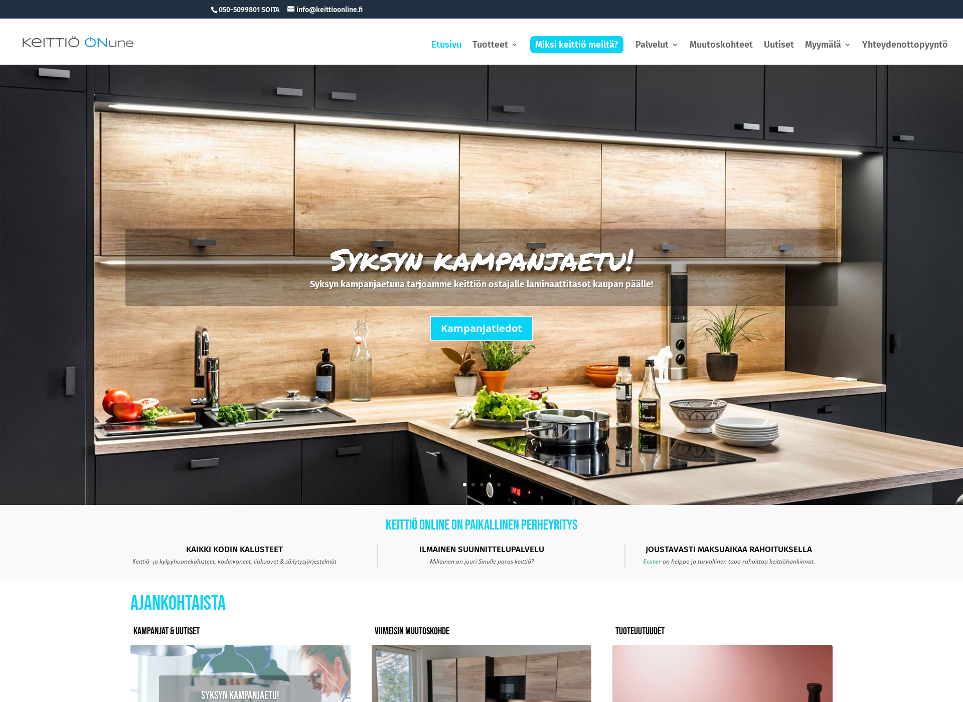 Skärmdump för keittiö-online.fi