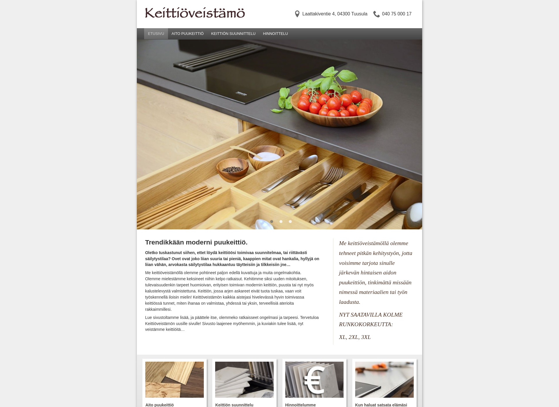 Screenshot for keittiöveistämö.fi