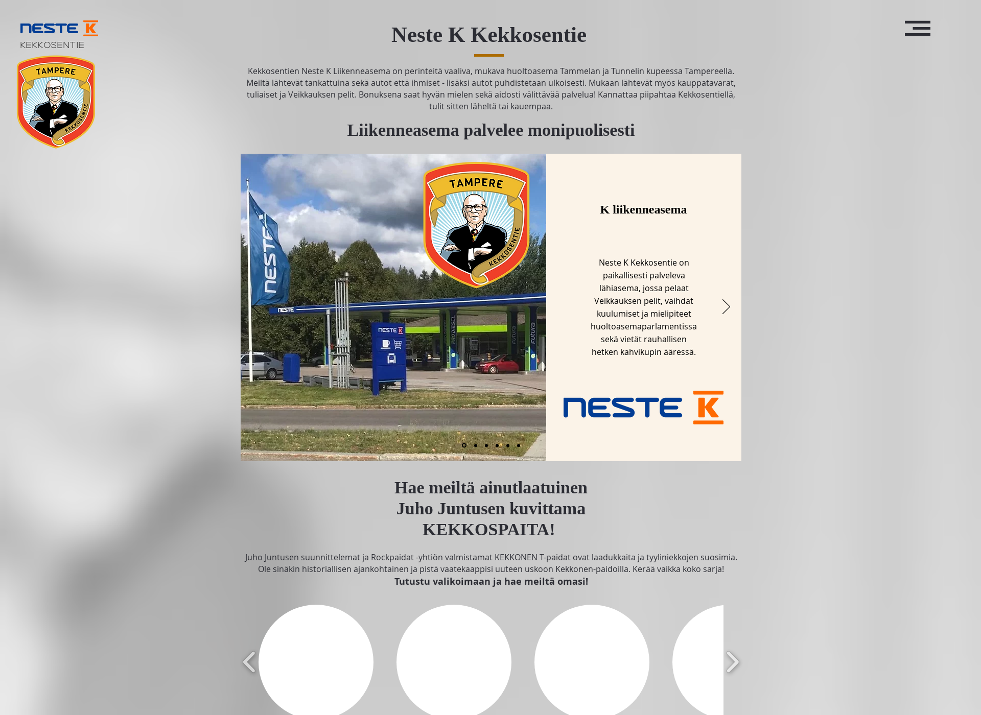 Skärmdump för kekkosentie.fi