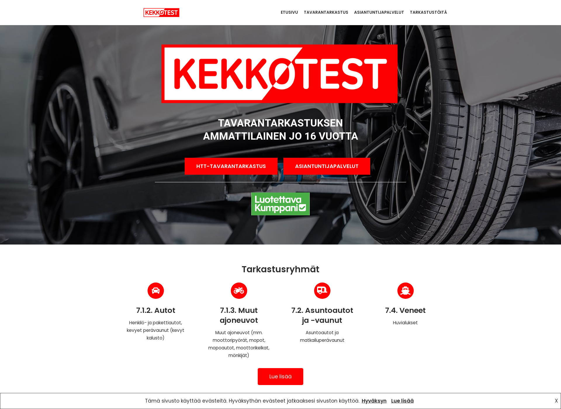 Screenshot for kekkotest.fi