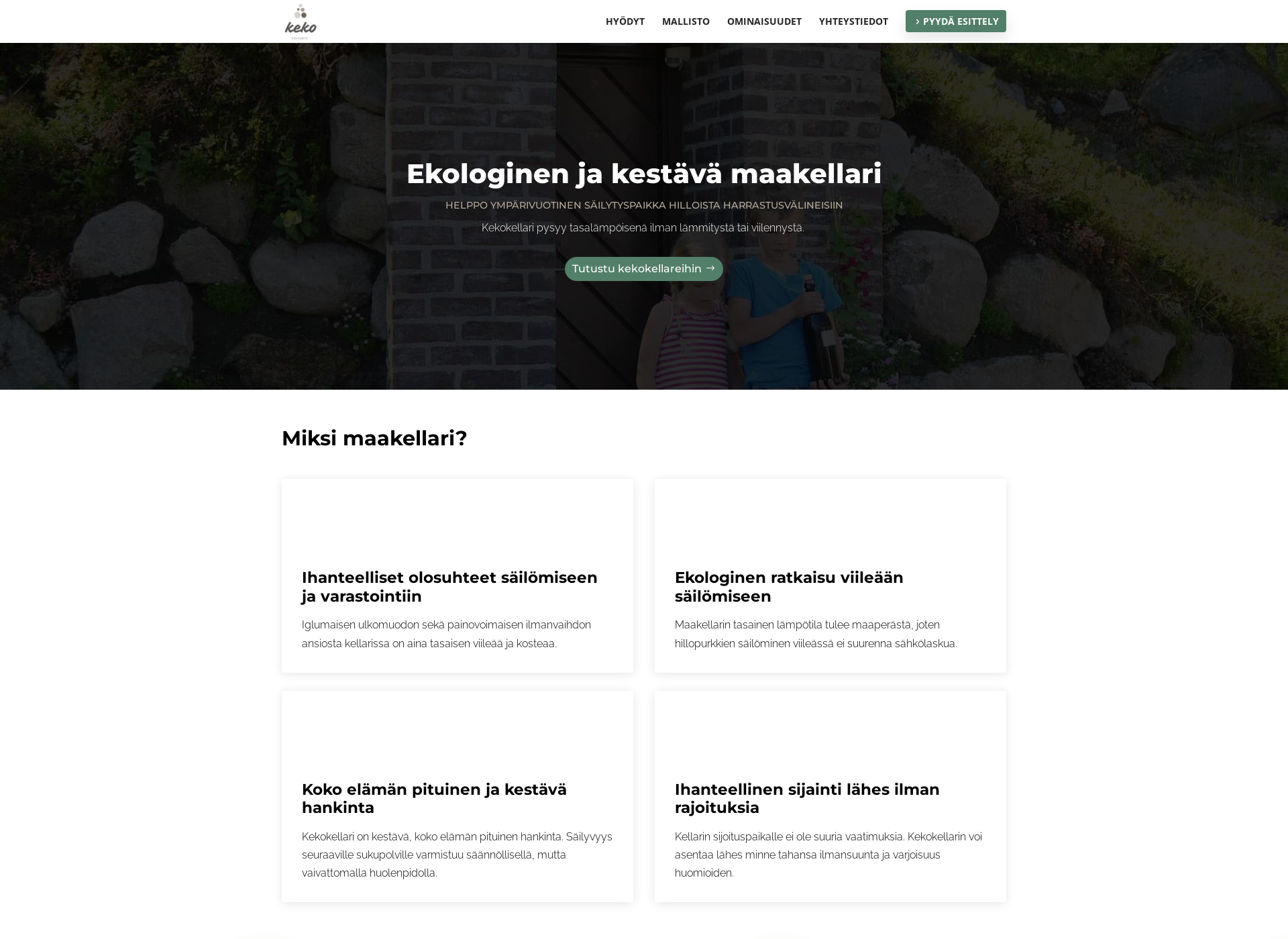 Skärmdump för kekokellarit.fi