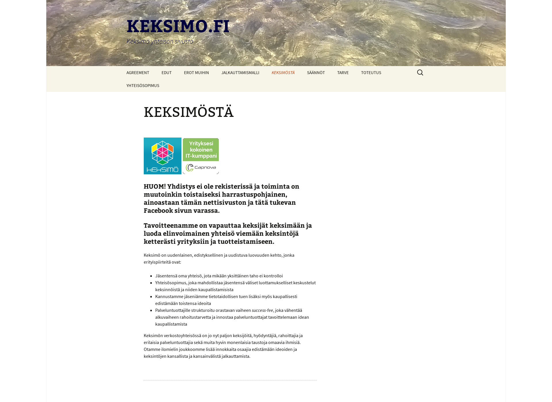 Screenshot for keksimo.fi