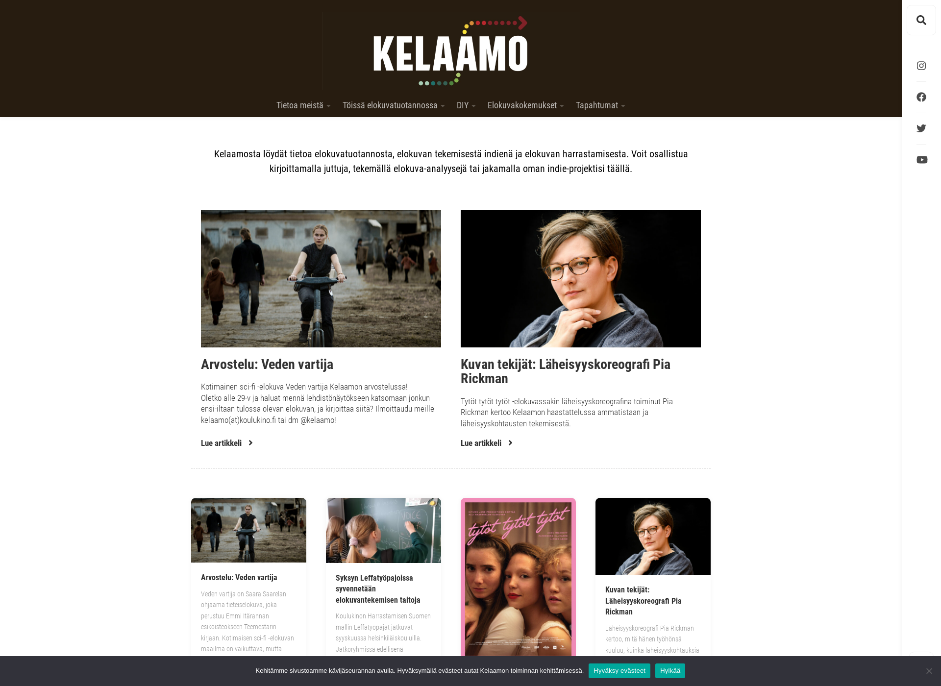 Skärmdump för kelaamo.fi