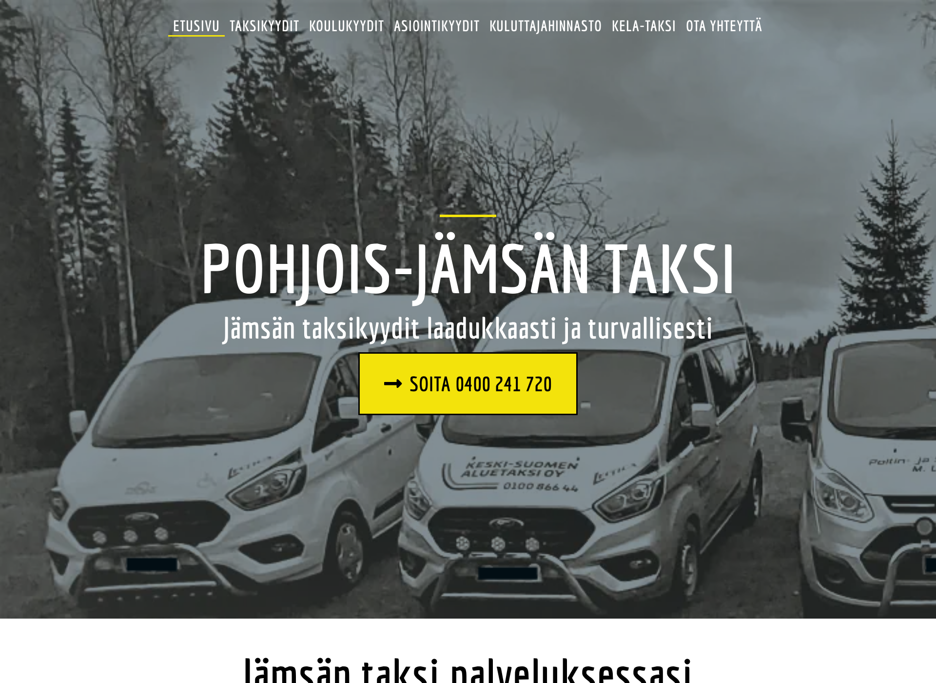 Skärmdump för kelataksijamsa.fi