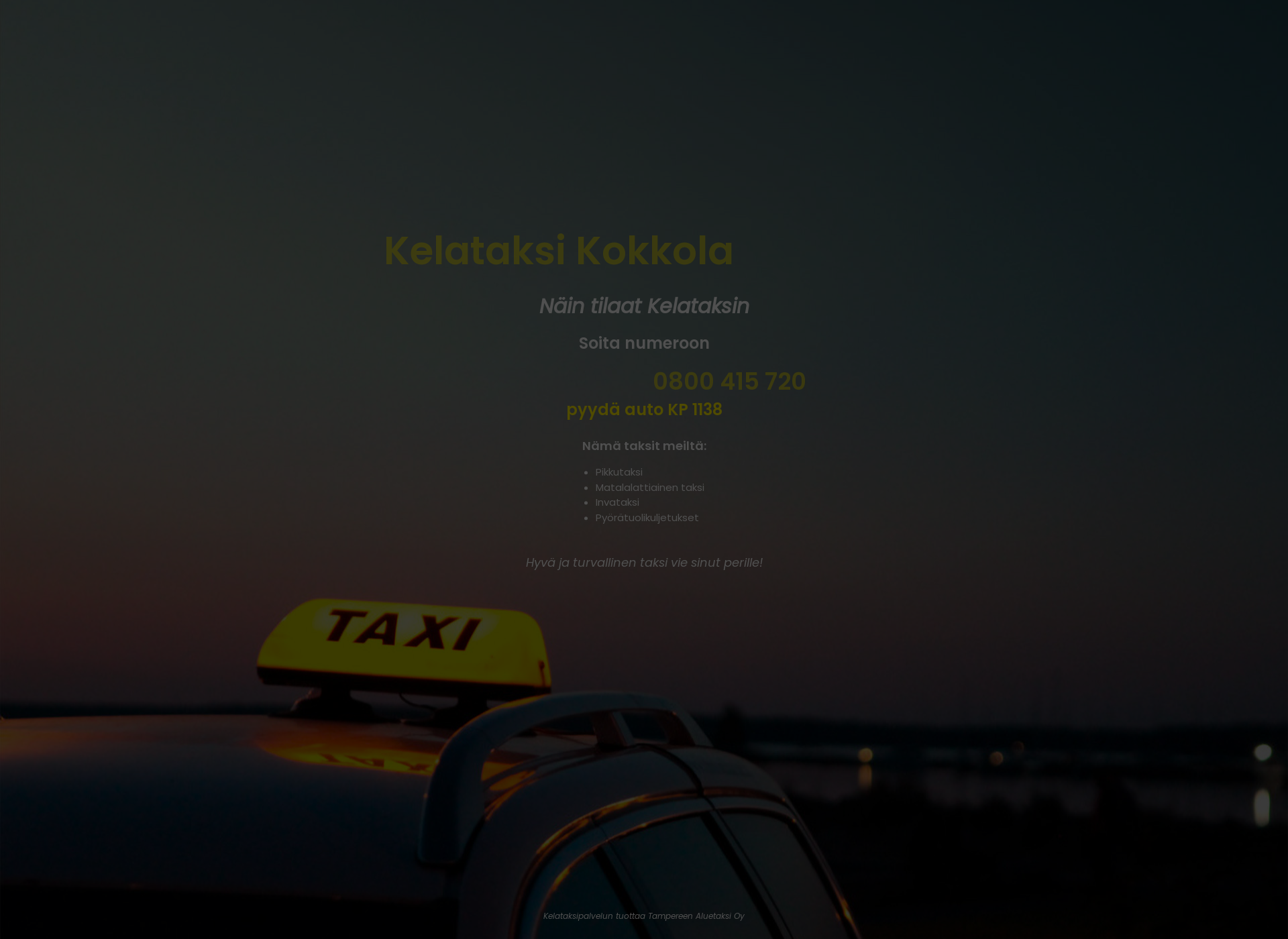 Screenshot for kelataksikokkola.fi