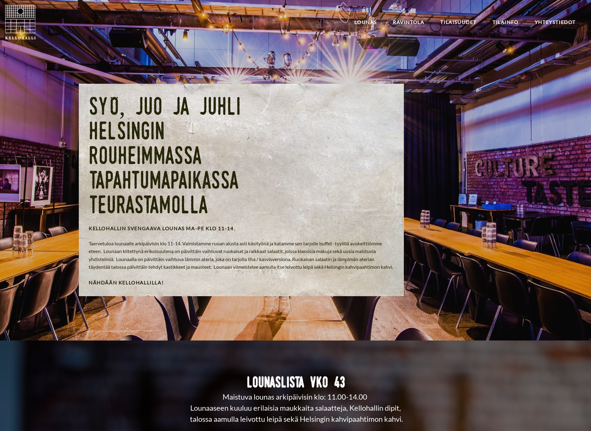 Screenshot for kellohalli.fi