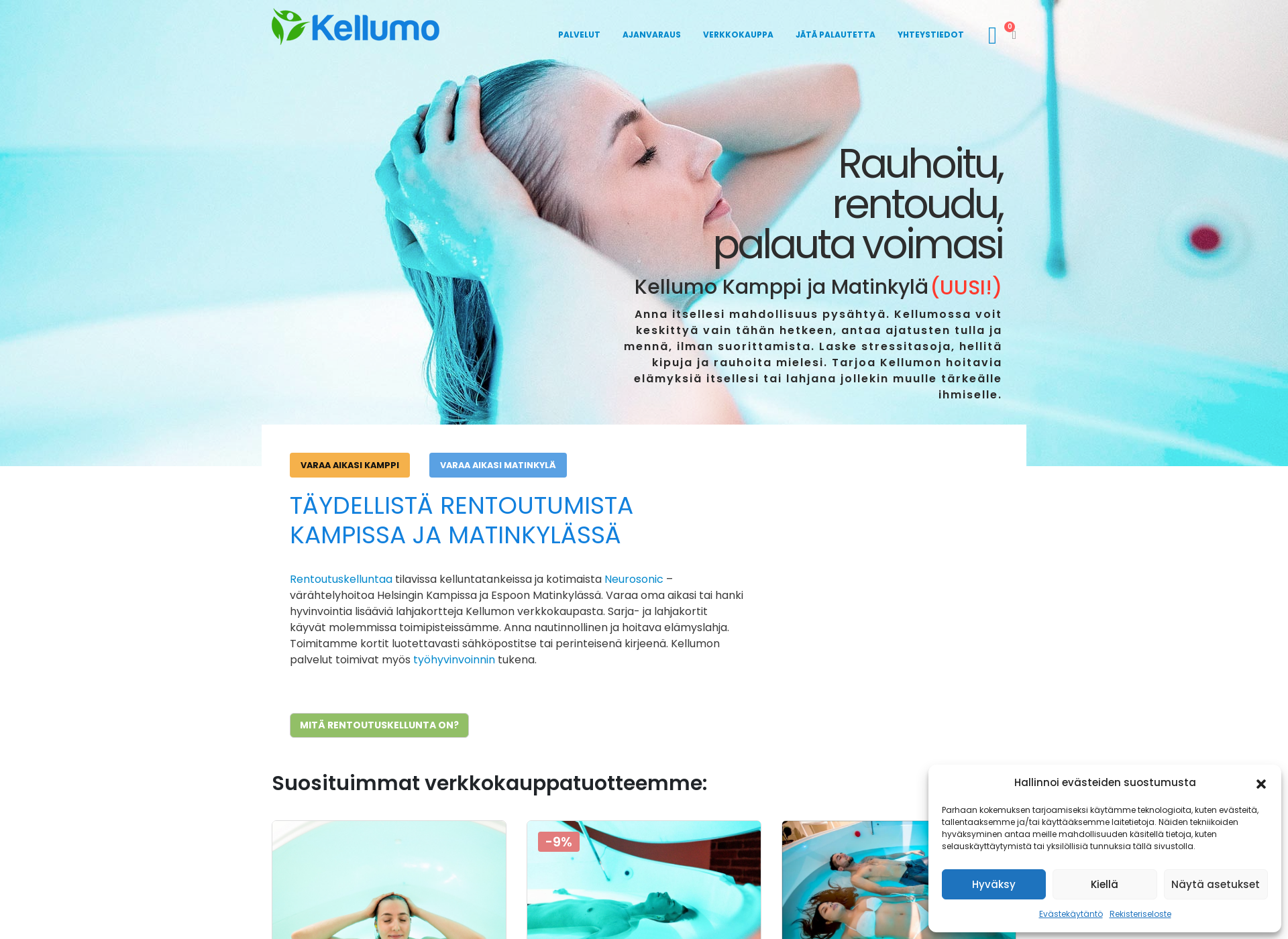 Skärmdump för kellumo.fi