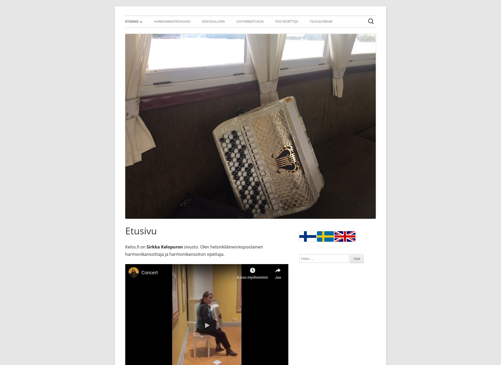 Skärmdump för kelos.fi
