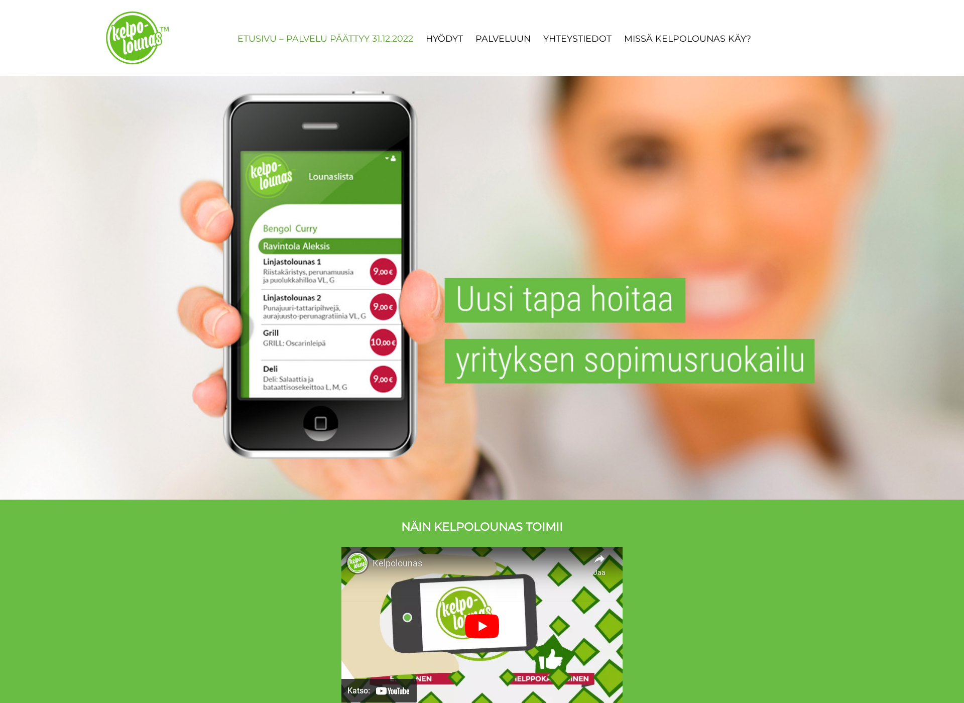 Screenshot for kelpolounas.fi