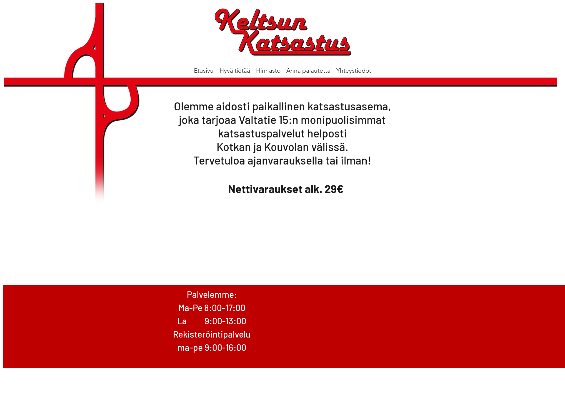 Skärmdump för keltsunkatsastus.fi